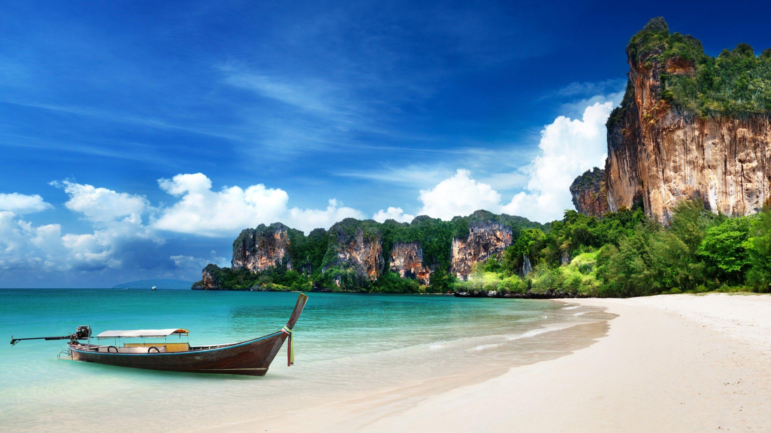 2560x1440 Wallpaper Krabi Beach, HD, 4k wallpaper, Thailand, Best