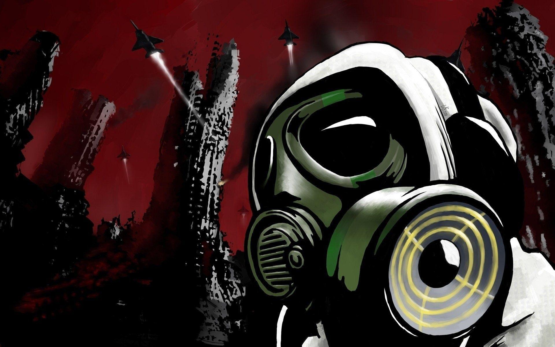 1920x1200 Dubstep Gas Mask Wallpaper