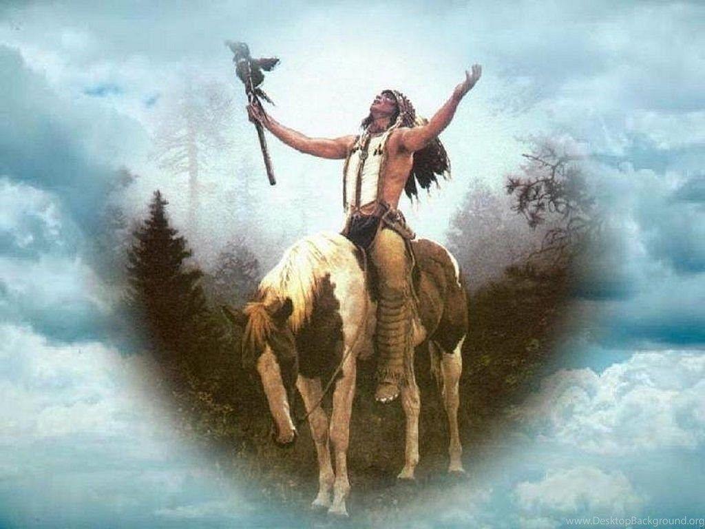 1024x768 Native American Eagle Art Wallpaper Desktop Background