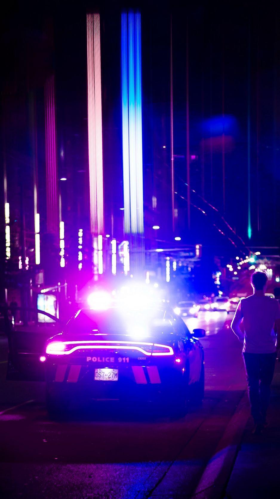 938x1668 Download wallpaper 938x1668 car, night, night city, light