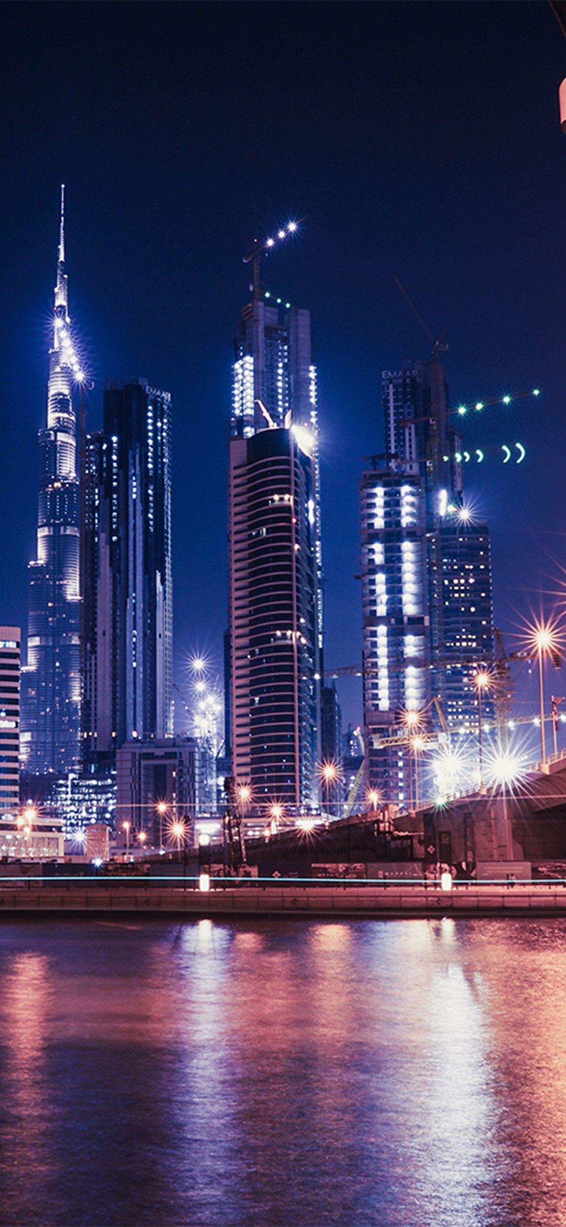 1125x2436 City Night Wallpaper