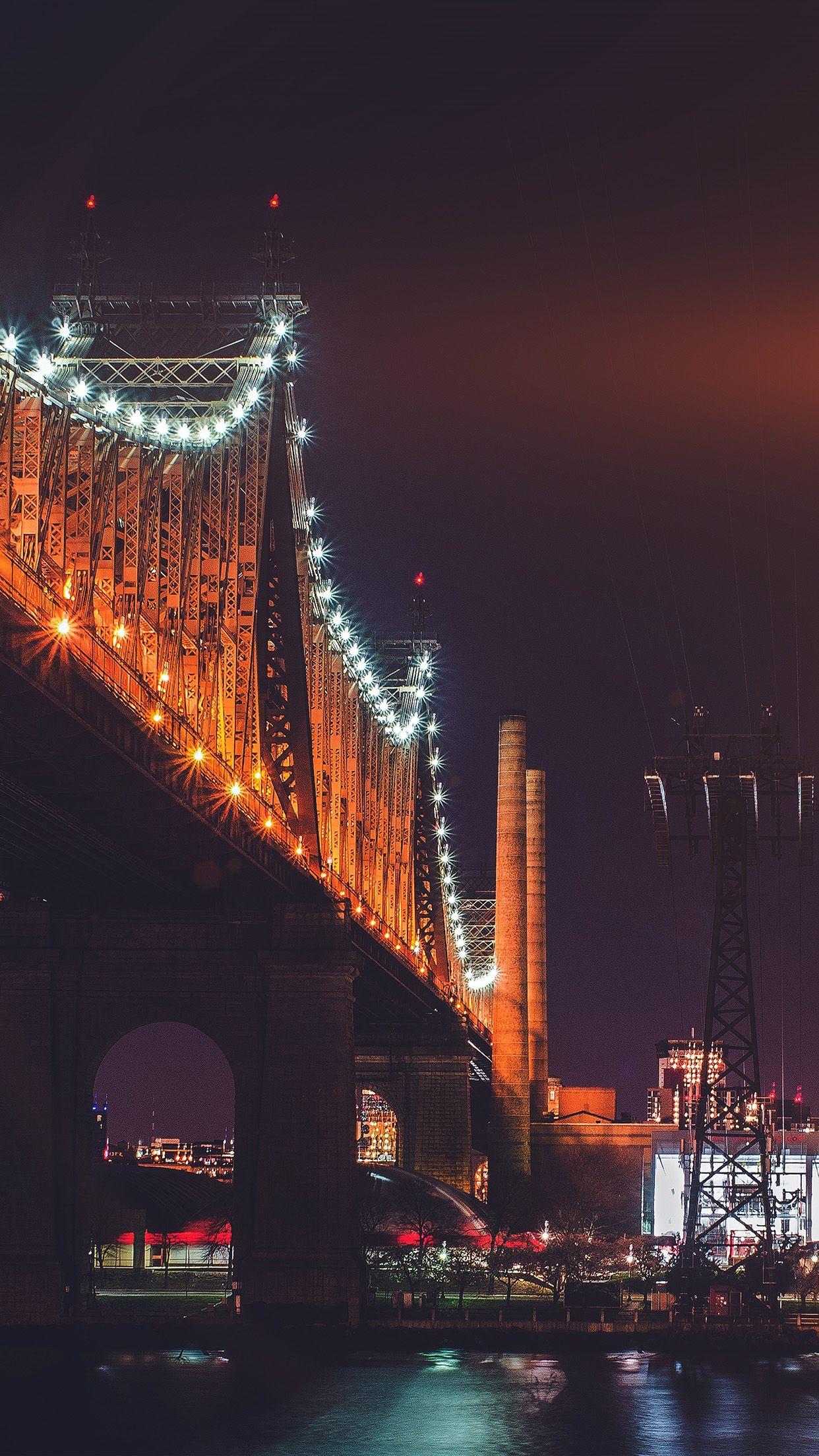 1242x2208 iPhone X wallpaper. bridge night river