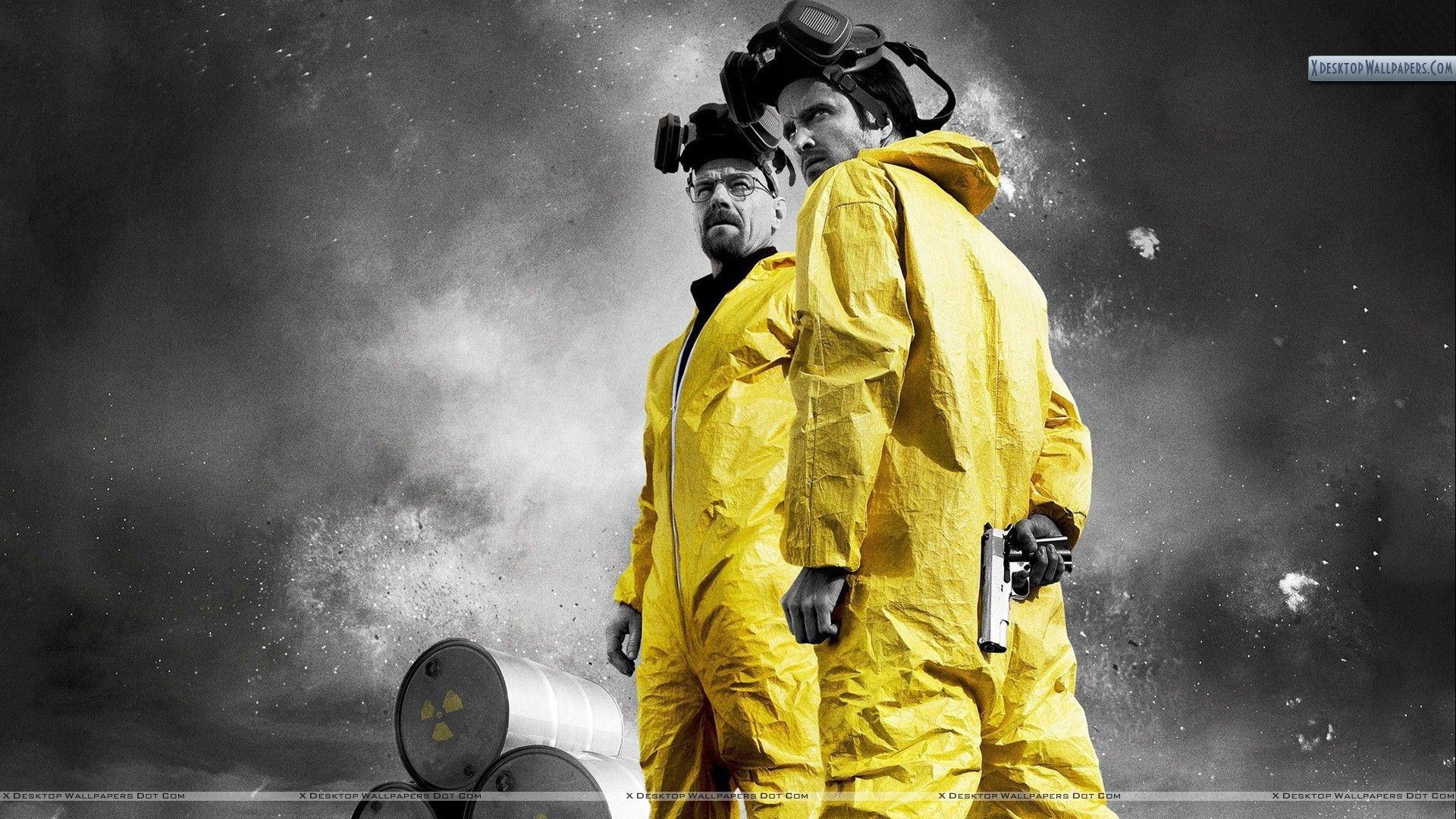 1920x1080 Bryan Cranston & Aaron Paul In Yellow Dress In Breaking Bad