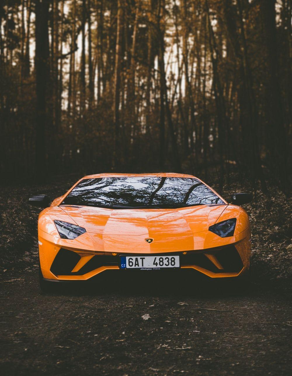 1000x1285 orange Lamborghini car photo