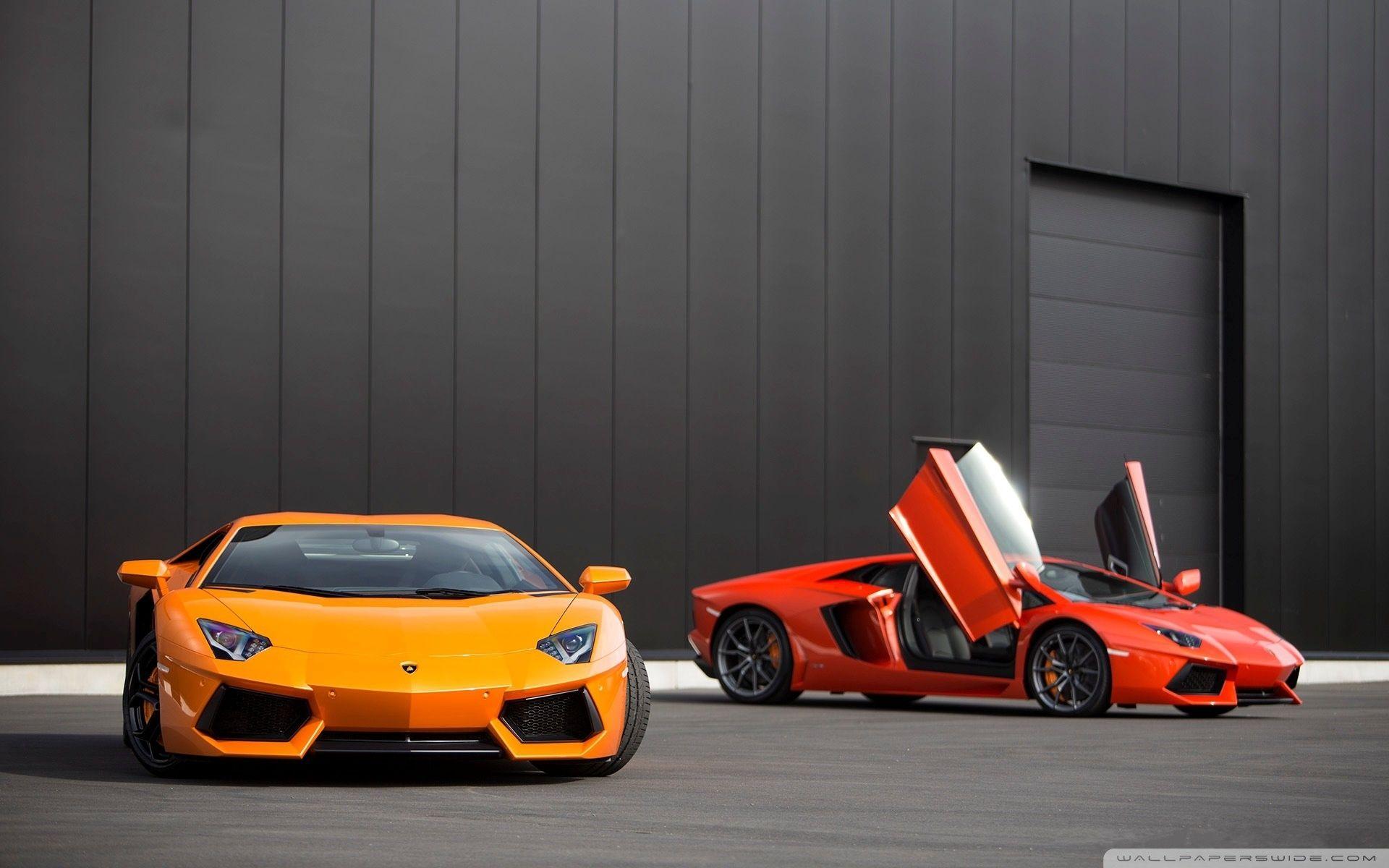 1920x1200 Red and Orange Lamborghini Aventador Ultra HD Desktop