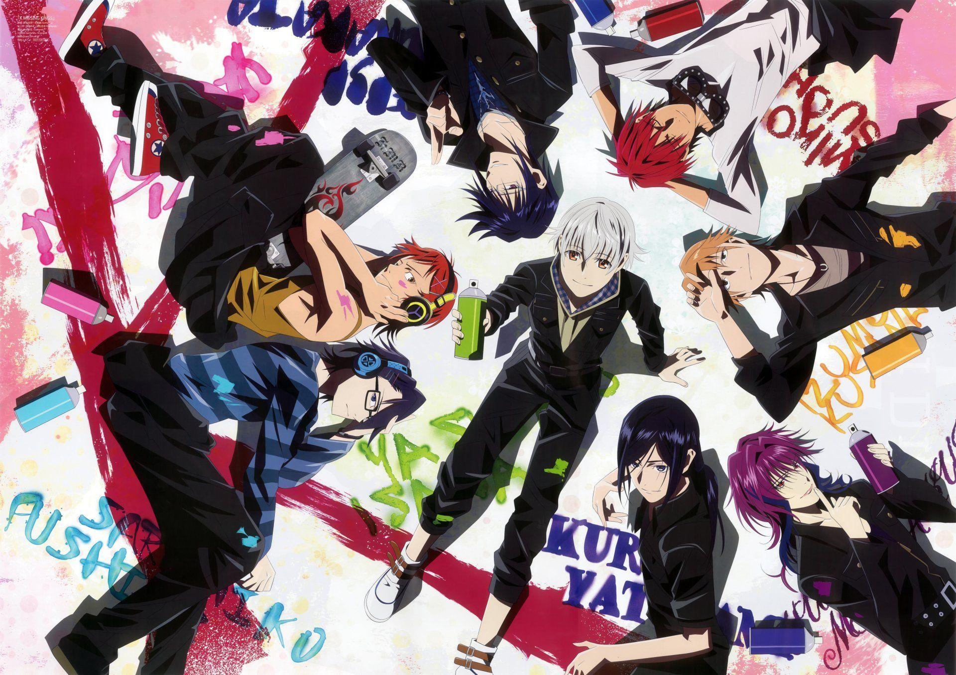 1920x1356 Anime K Project Yukari Mishakuji Saruhiko Fushimi Misaki