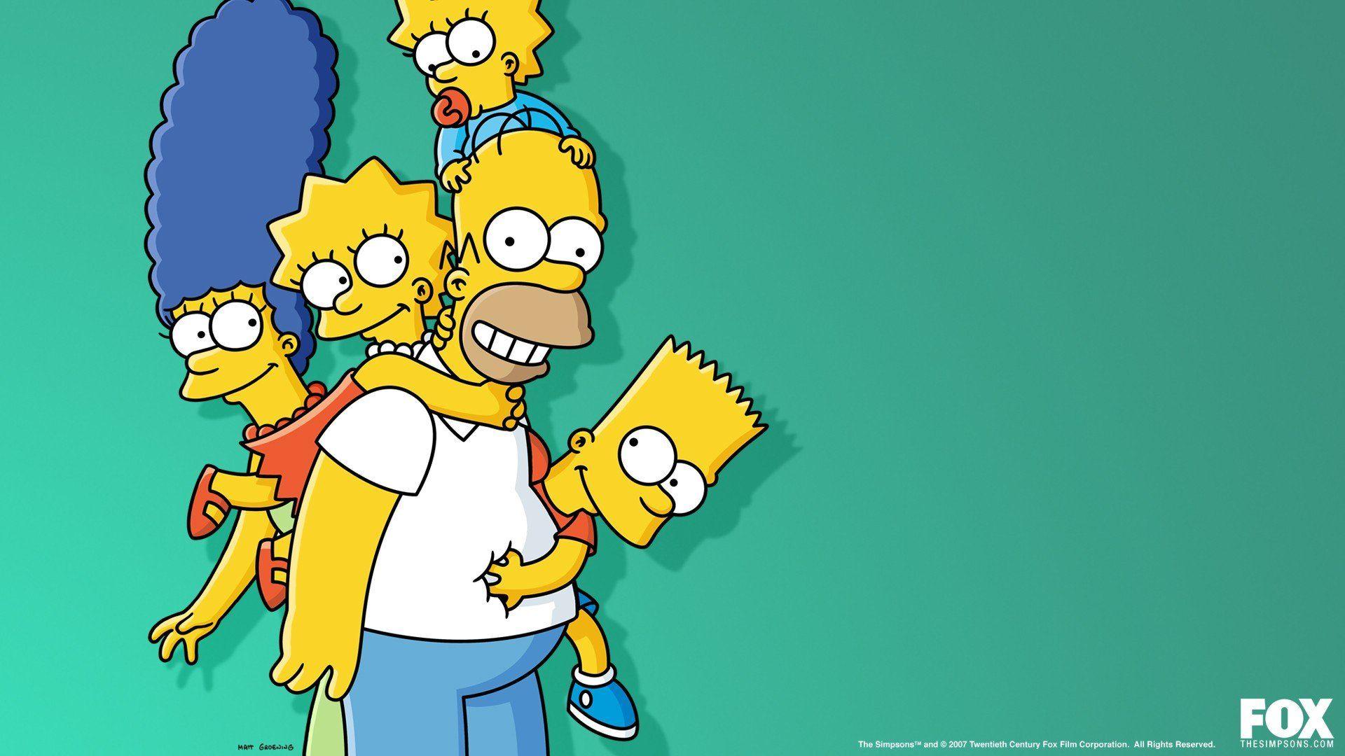 1920x1080 family, Homer, Simpson, The, Simpsons, Bart, Simpson, Lisa