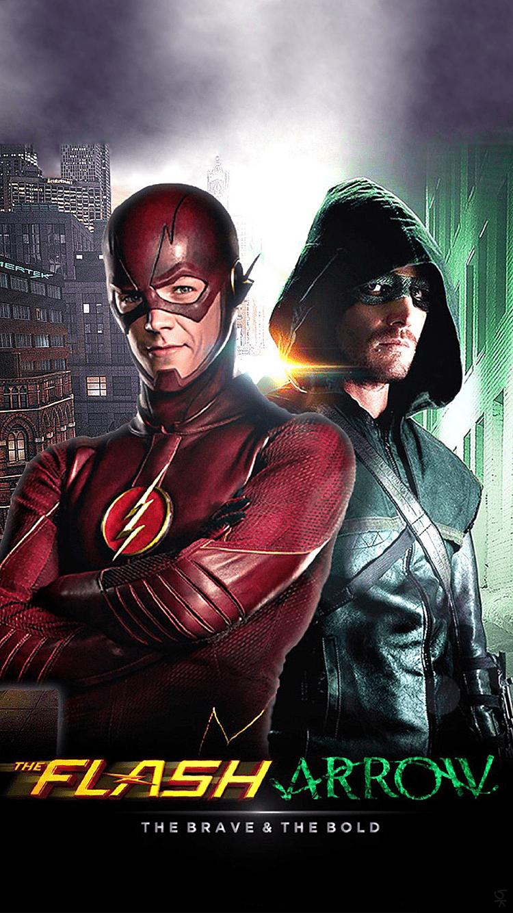 750x1334 Flash Vs. Arrow Wallpaper
