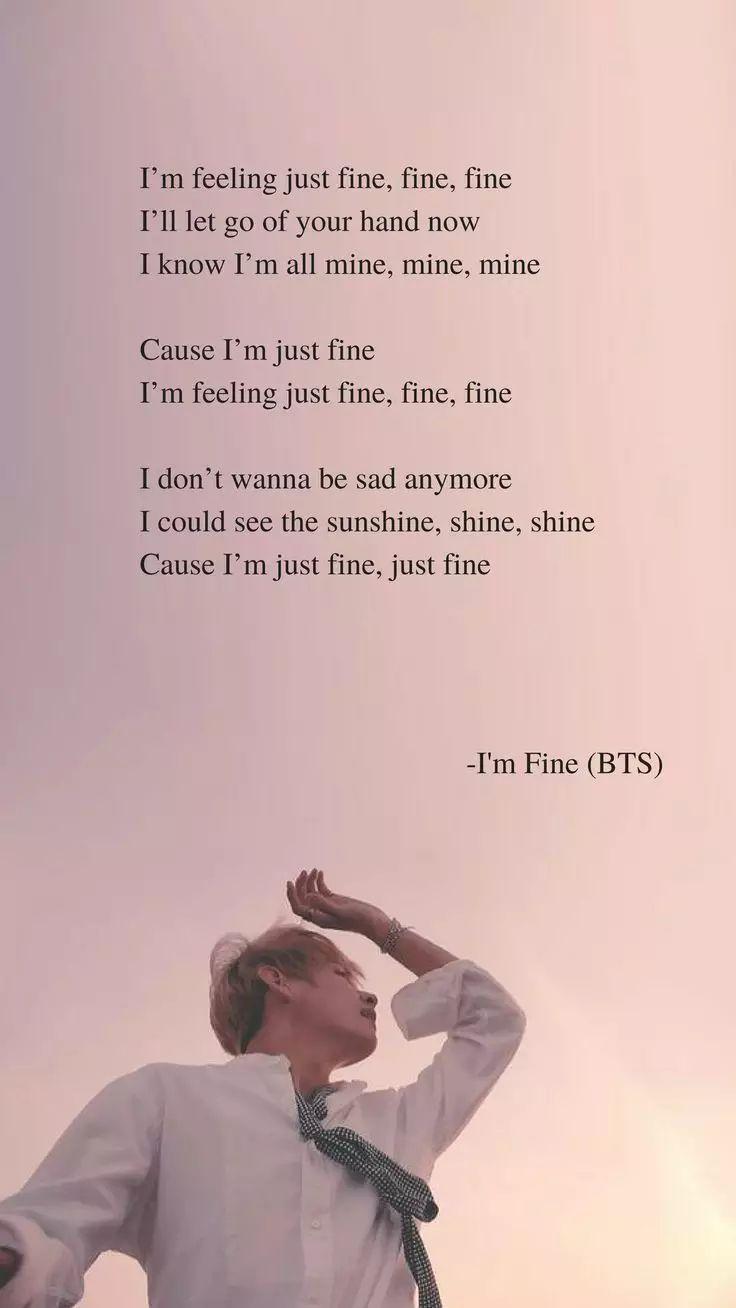736x1308 I'm Fine by BTS Lyrics wallpaper