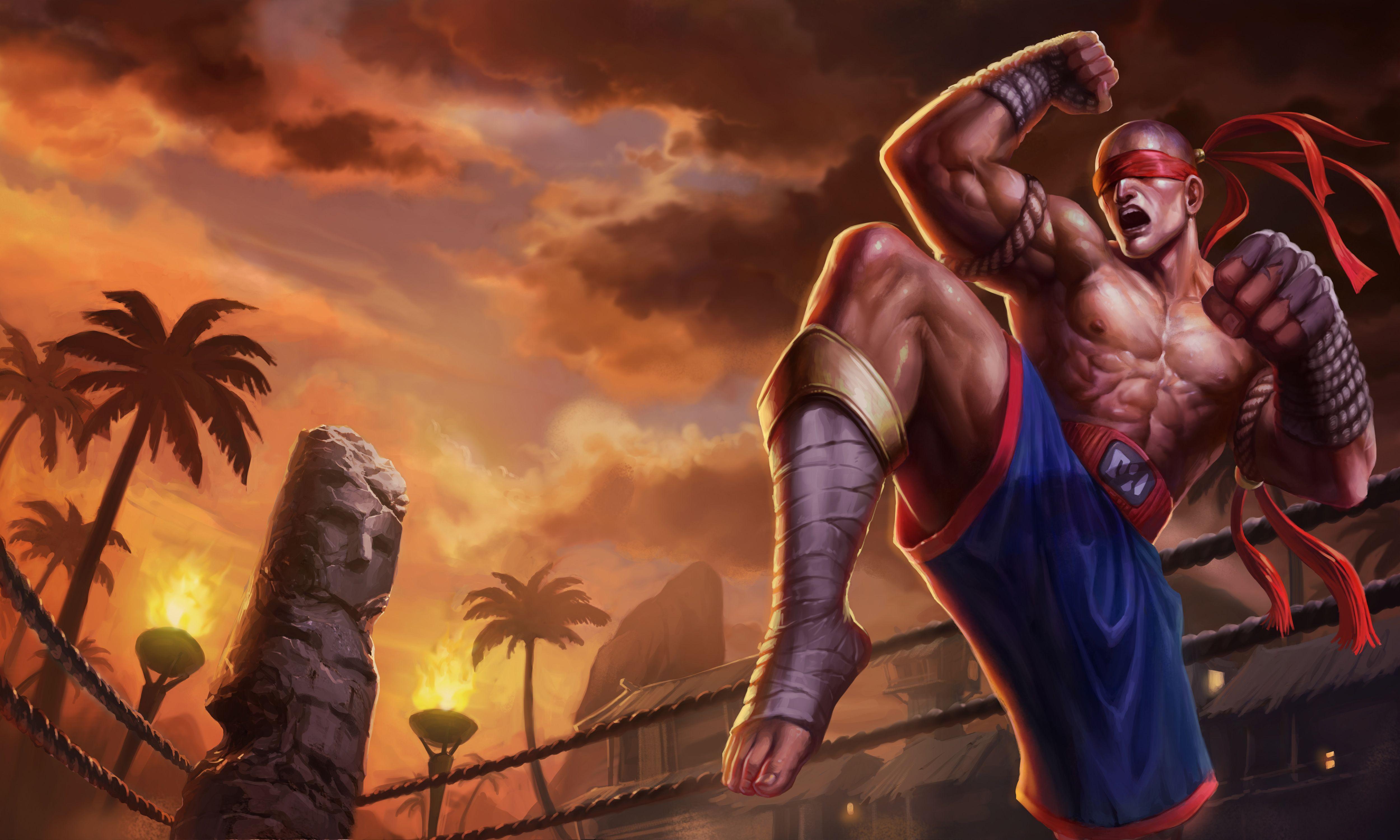 5000x3000 Muay Thai Lee Sin Splash Art 5k, HD Games, 4k Wallpaper