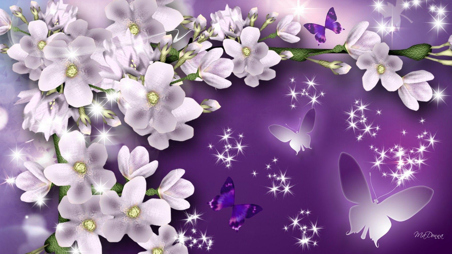 1920x1080 Summer Purple Flowers Wallpaper