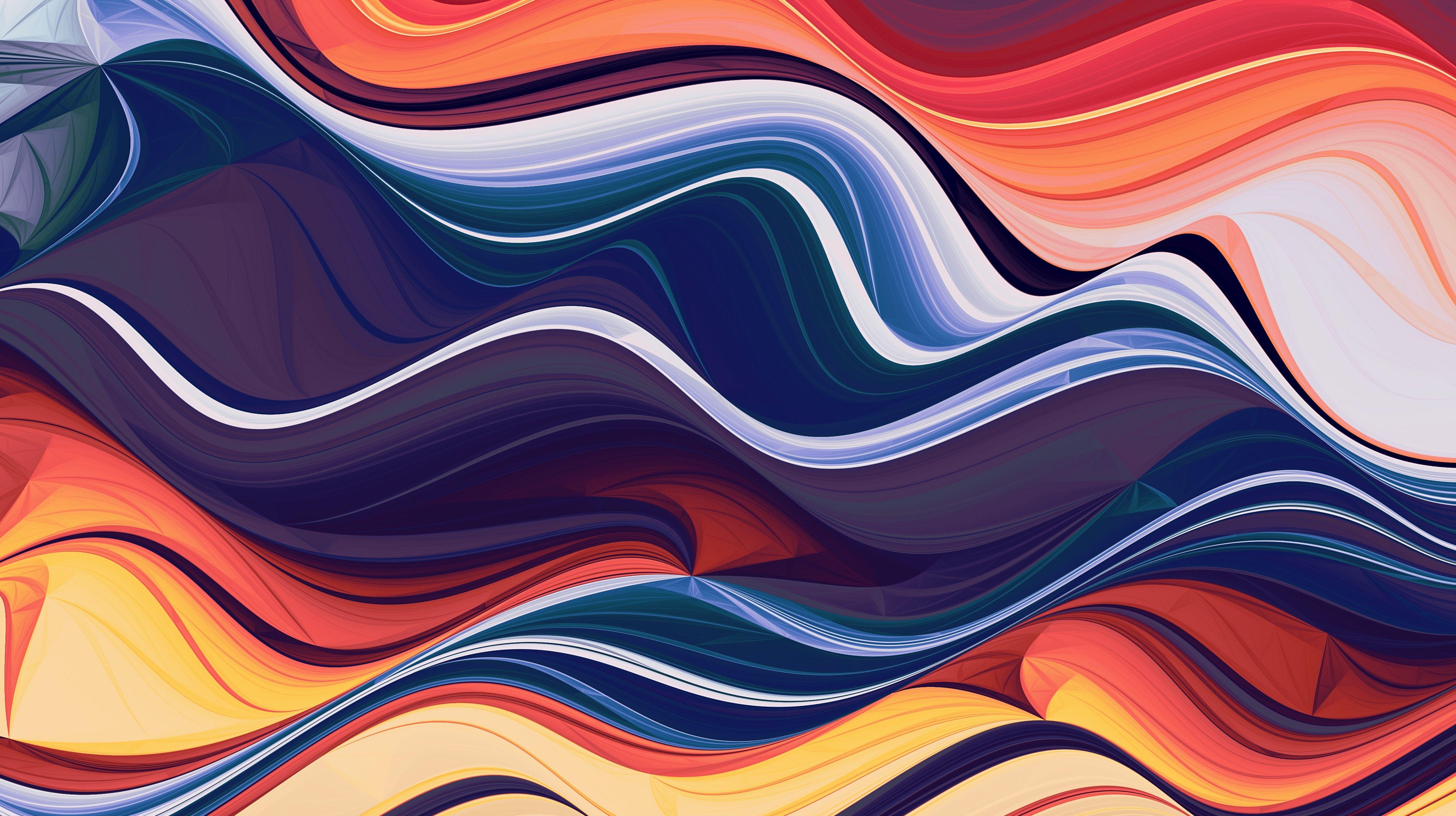 4400x2468 Wave Of Abstract Colors 1080P Laptop Full HD Wallpaper, HD Abstract 4K Wallpaper, Image, Photo and Background