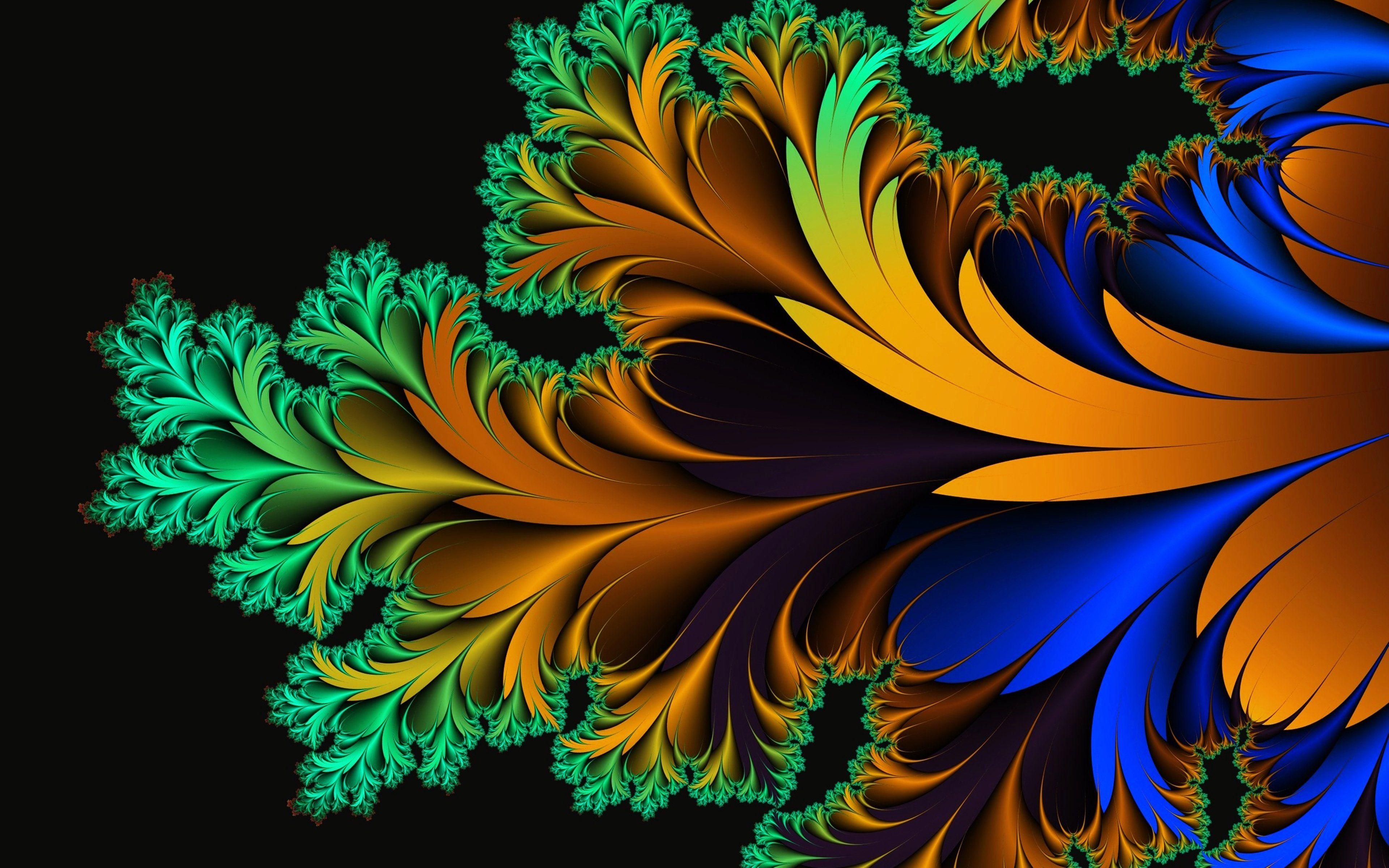 3840x2400 abstract, Art, Background, Colorful, Colors, Flowers