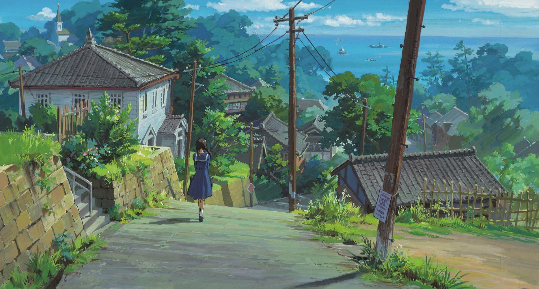 Collection Of Anime Background Village Full HD Download