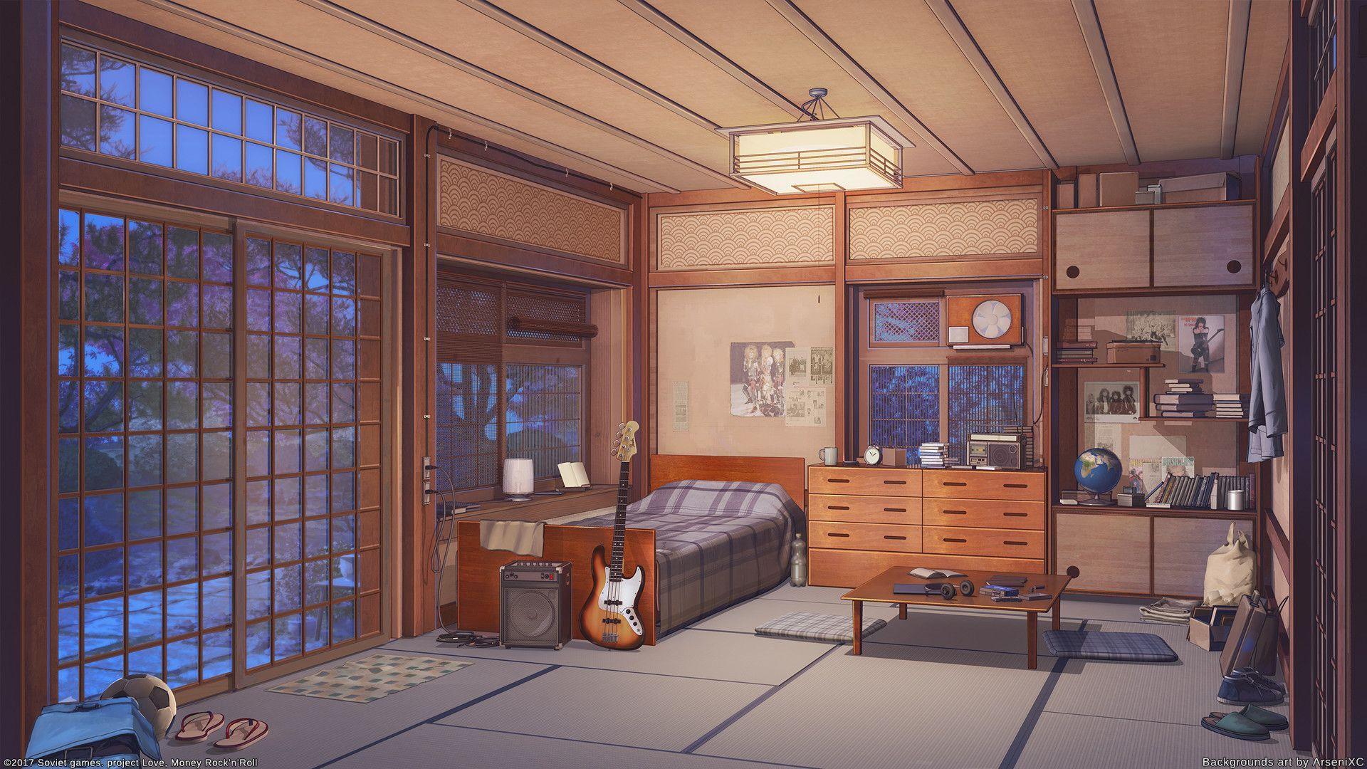 Living Room Aesthetic Anime House Background