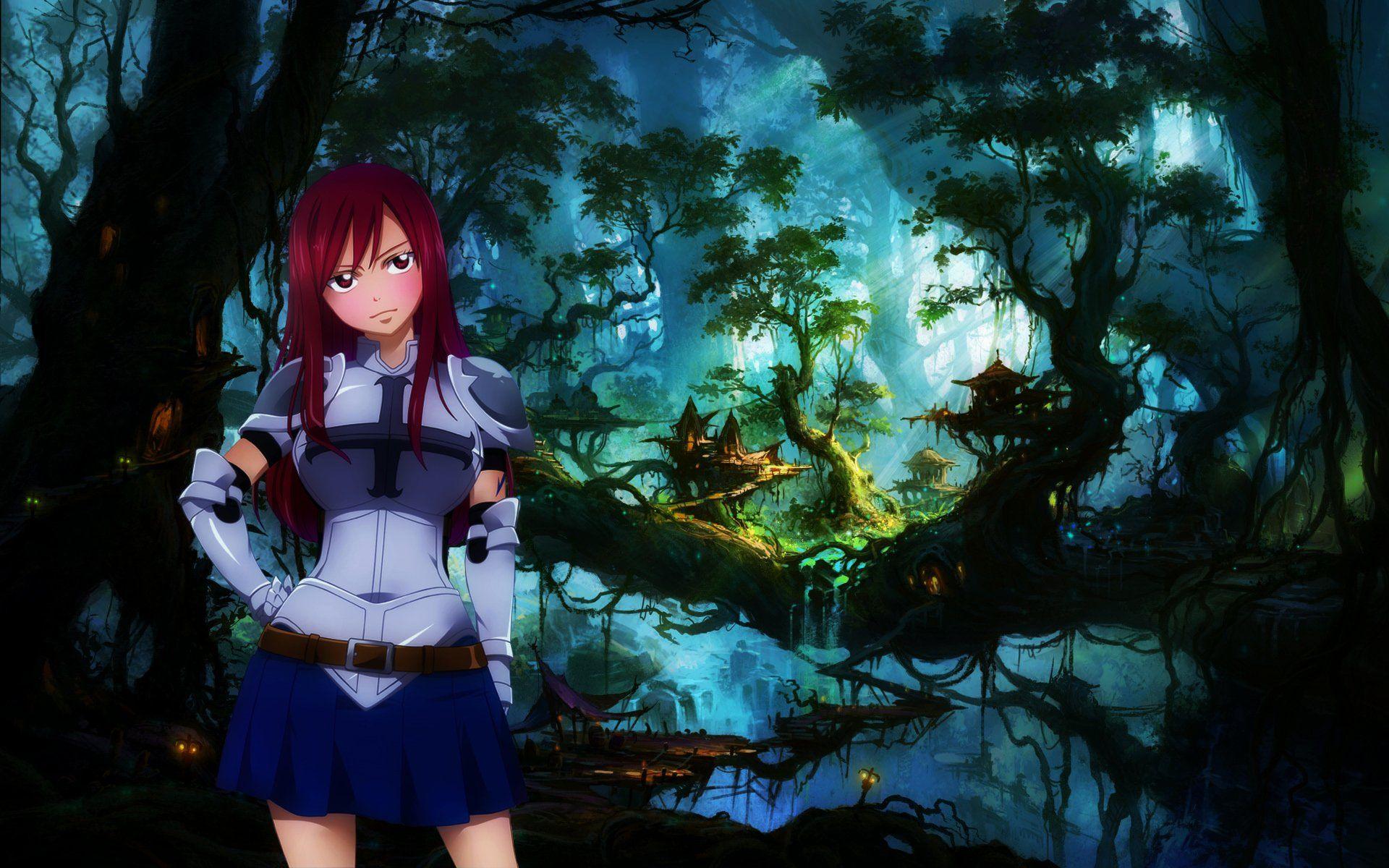 1920x1200 Erza Scarlet Forest HD Wallpaper. Background