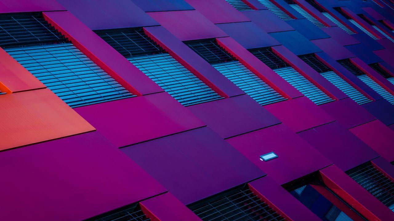 1280x720 Wallpaper Architecture, Exterior, Purple, Windows, HD