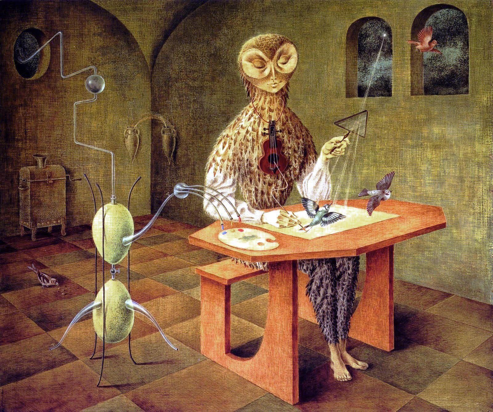 1600x1335 Creation of the Birds Varo. Surrealism painting