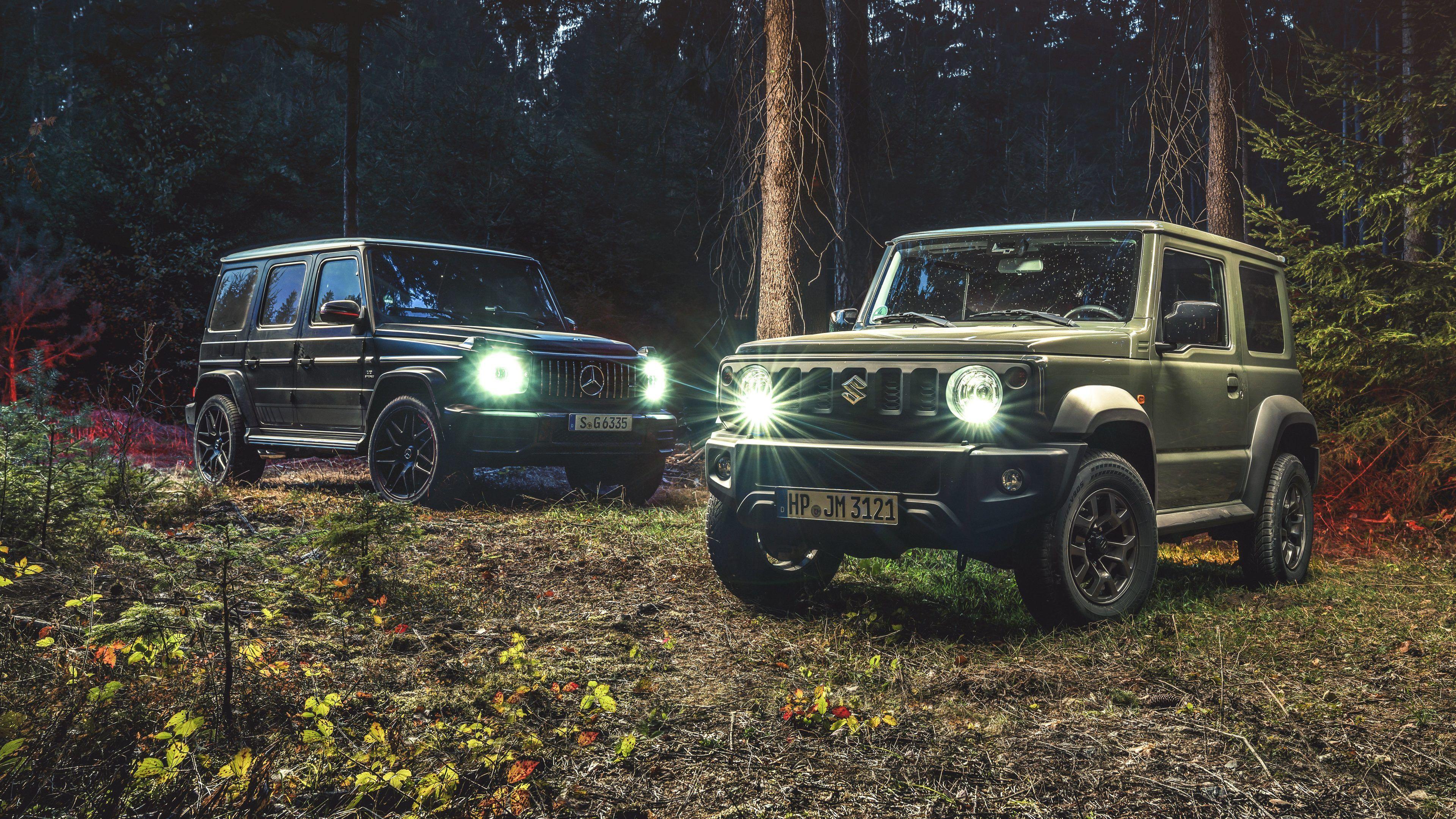 3840x2160 Wallpaper 4k Suzuki Jimny Mercedes Amg G63 4k 4k Wallpaper