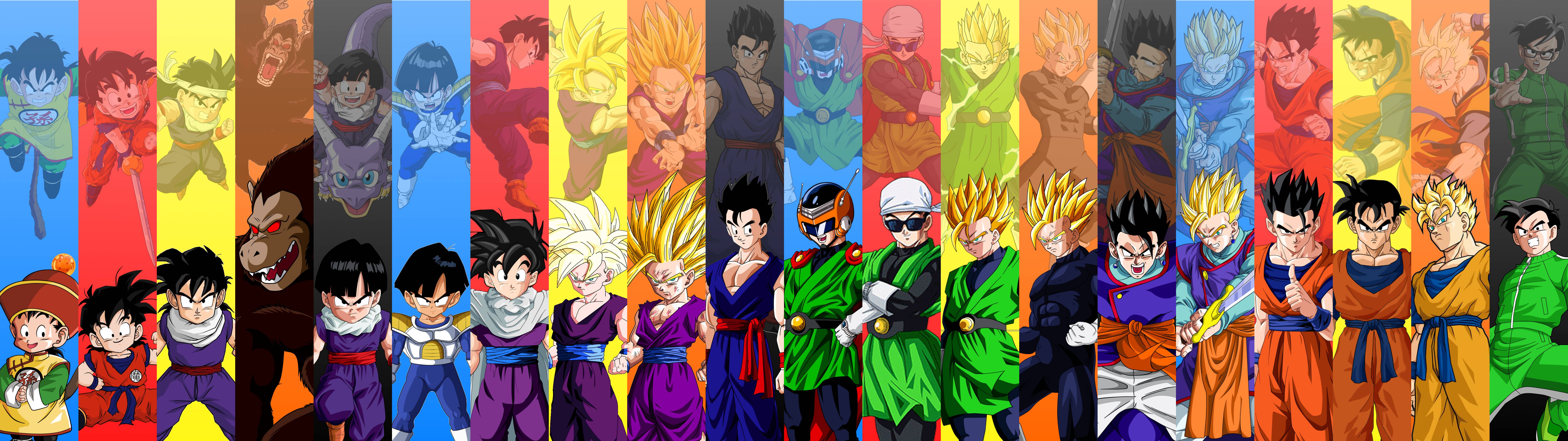 7680x2160 Ssj2 Gohan Wallpaper
