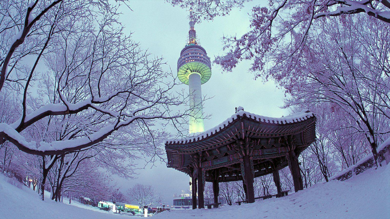 Hình ảnh mùa đông 1600x900: Xem Hình ảnh Tháp N Seoul
