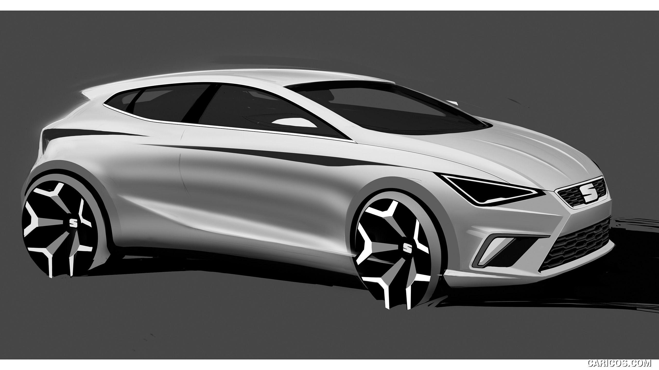 2560x1440 SEAT Ibiza Wallpaper. Car design sketch, Automotive