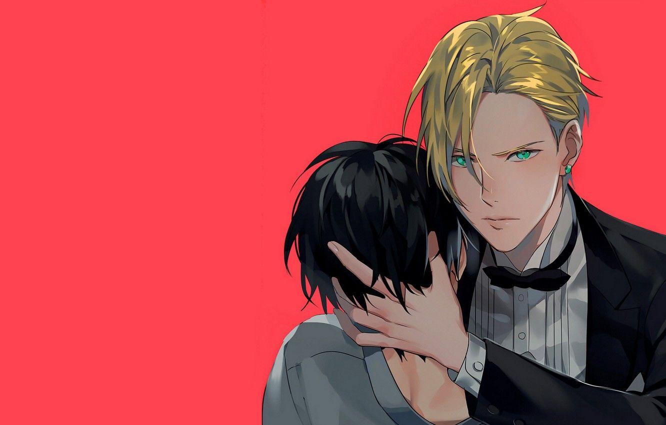 1332x850 Wallpaper blood, guys, red background, wound, Banana Fish image for desktop, section сёнэн