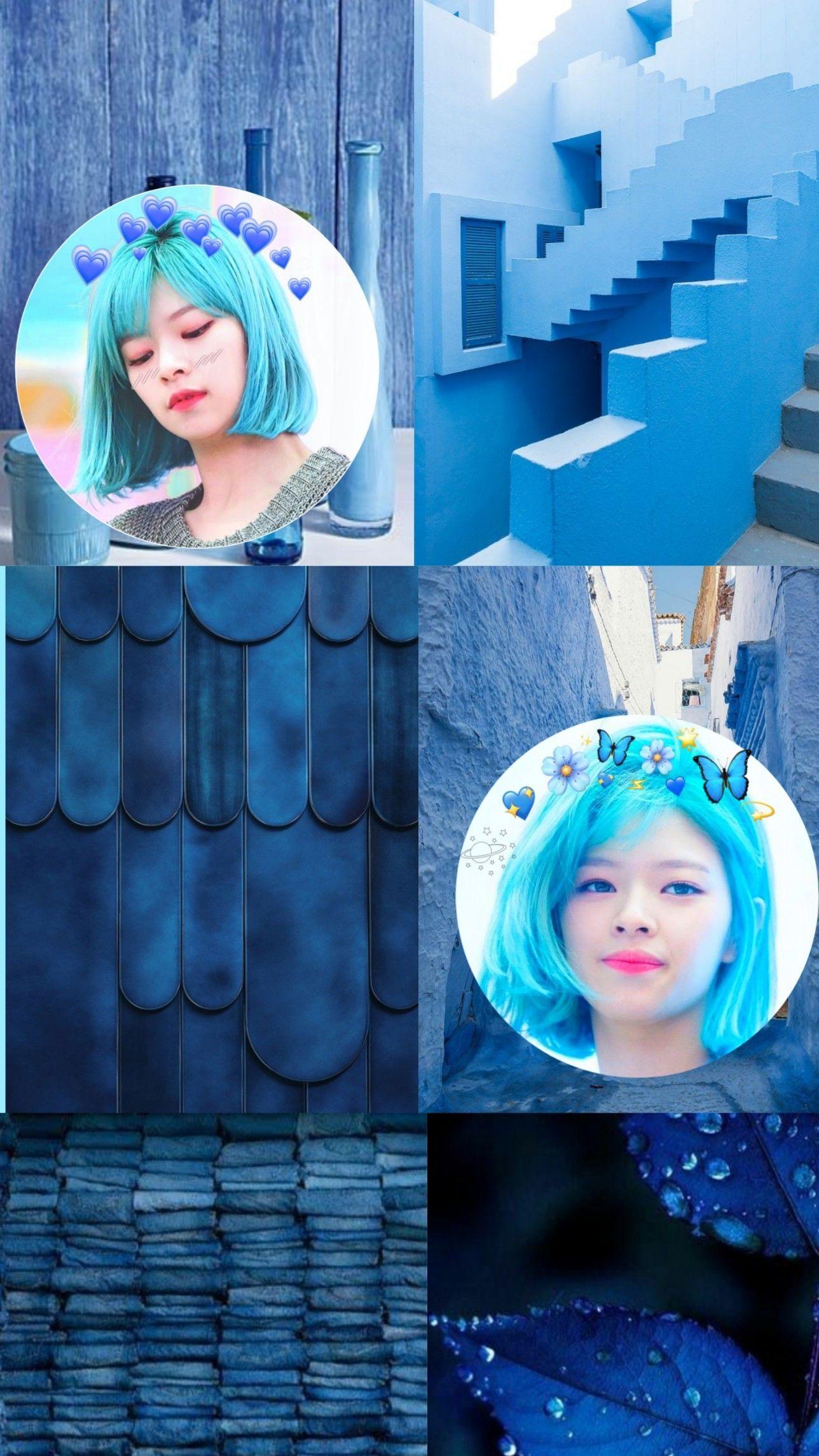 1288x2289 Blue Wallpaper Jeongyeon Twice. Blue wallpaper