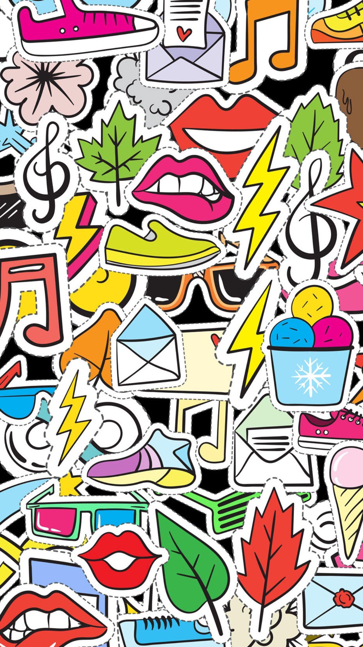1242x2208 Doodle Wallpaper