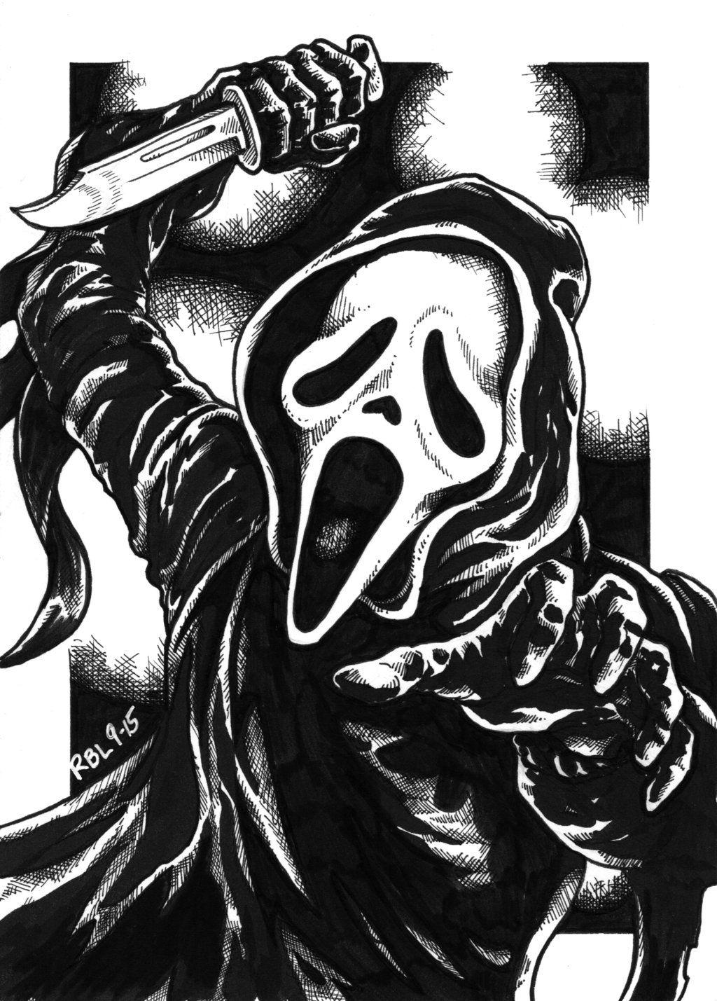ghostface drawing page