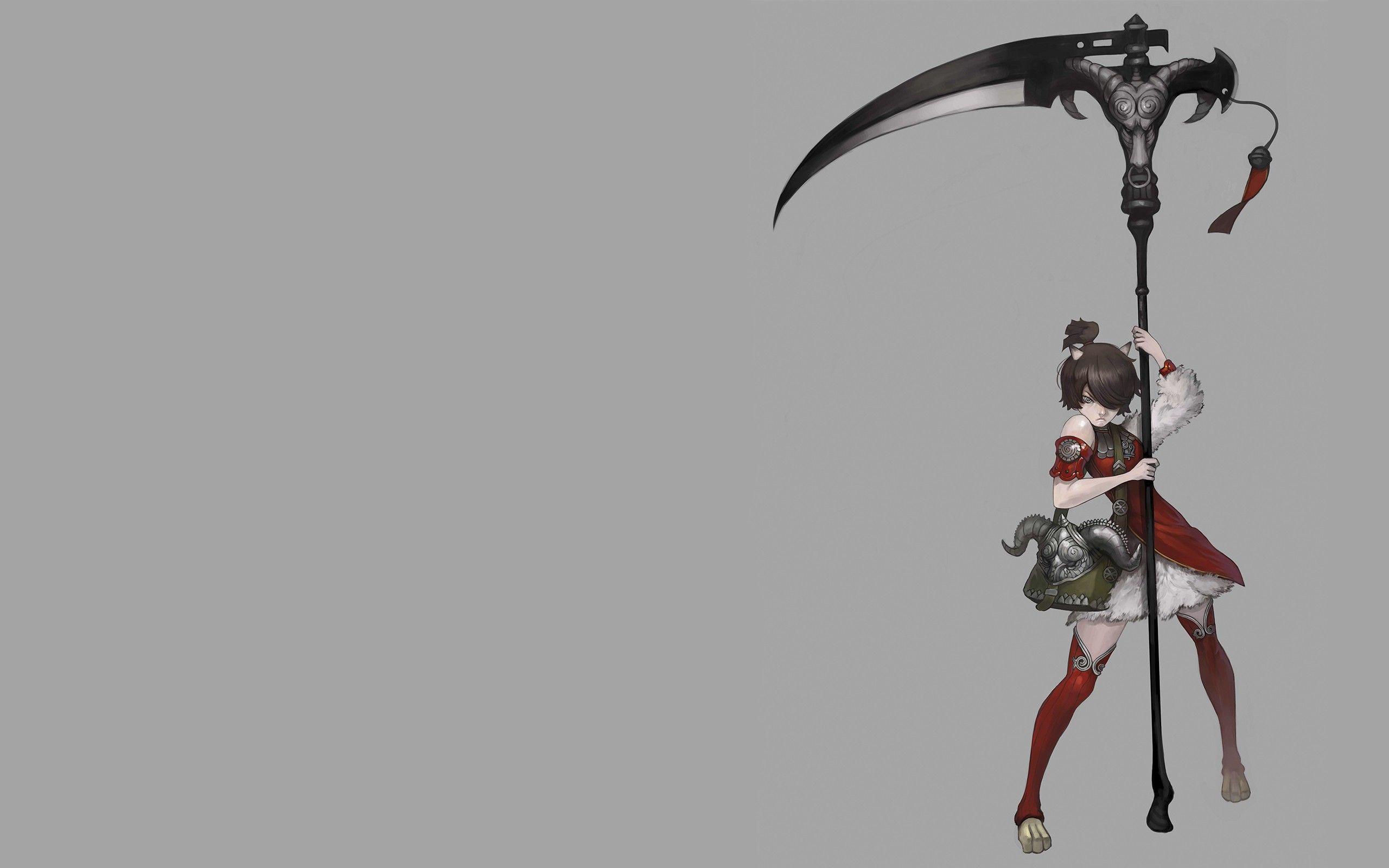 2560x1600 scythe, fantasy art, artwork, simple background wallpaper