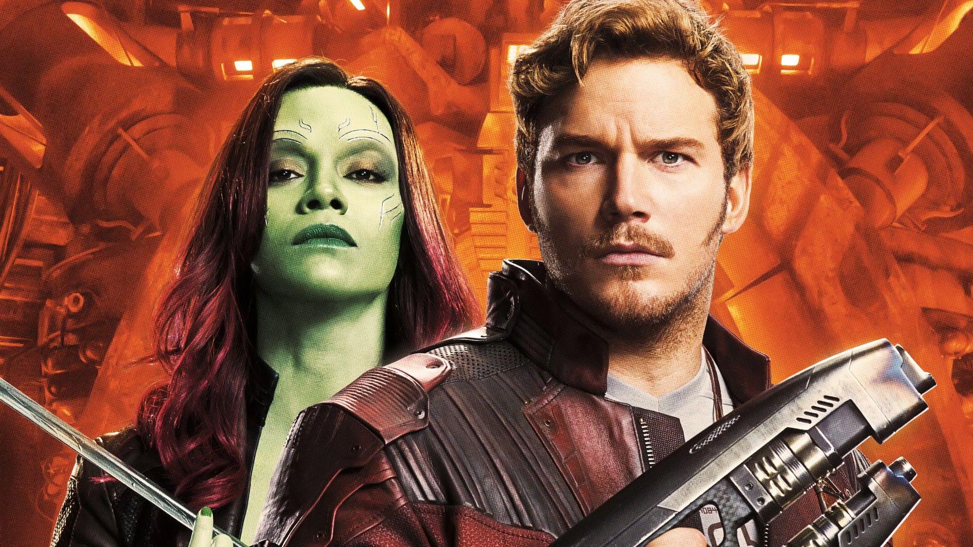 1920x1080 Chris Pratt Zoe Saldana In Guardians Of The Galaxy