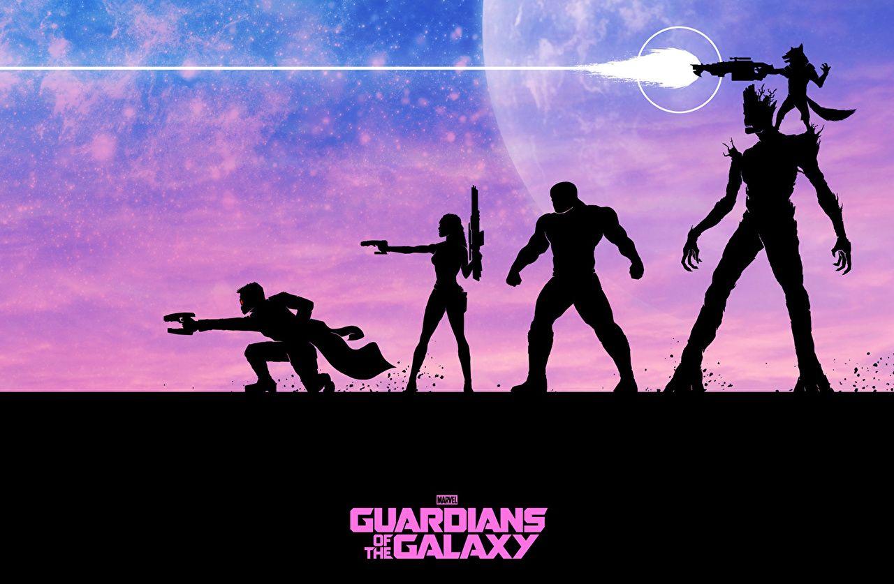 1280x837 Wallpaper Guardians of the Galaxy silhouettes Peter Quill