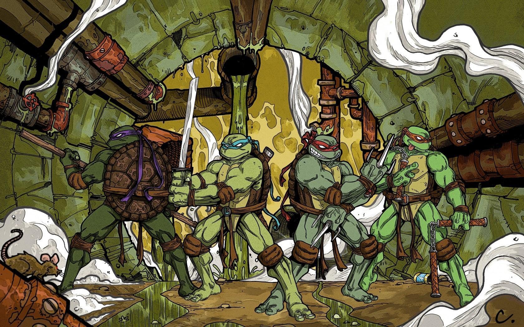 1680x1050 Teenage Mutant Ninja Turtles Leonardo Raphael Michelangelo Donatello