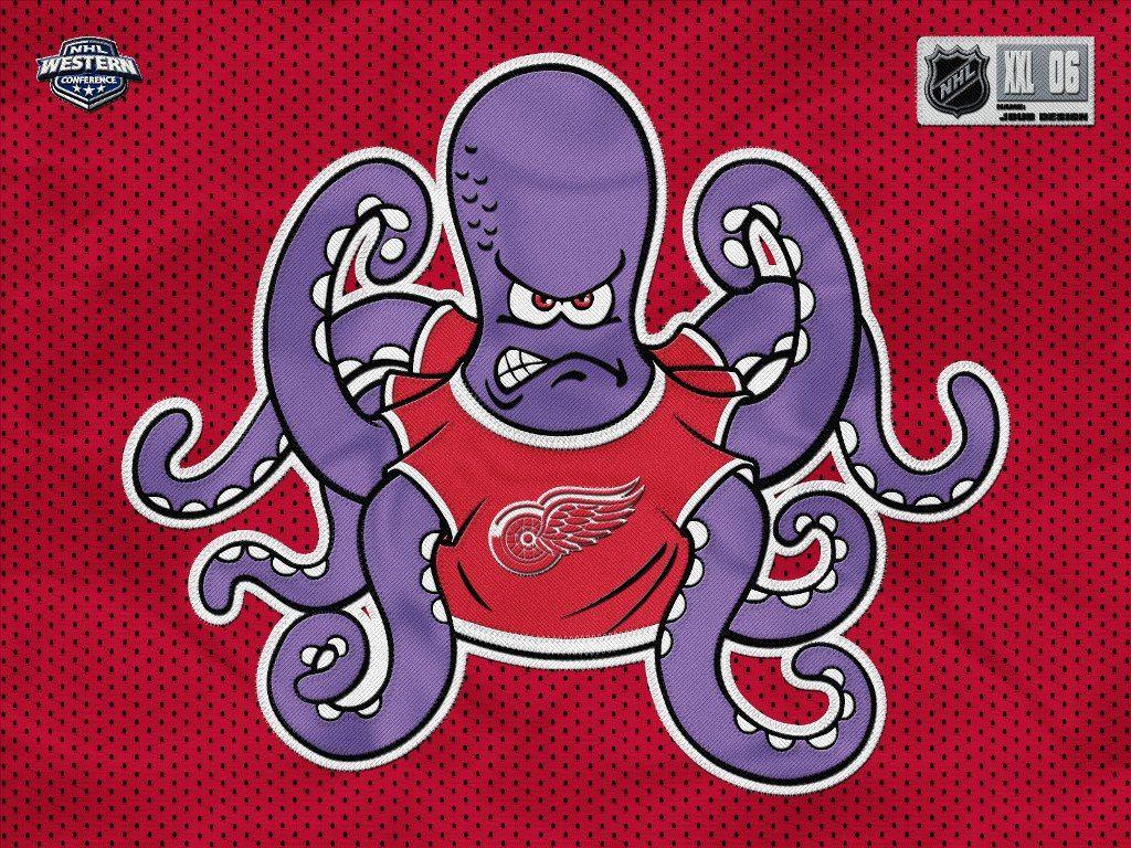 1024x768 Red Wings Wallpaper Octopus
