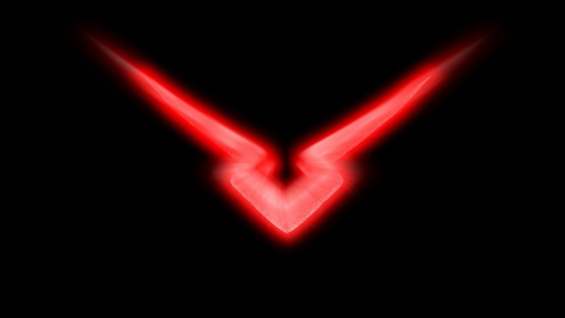 1920x1080 Neon red symbol on the black background Desktop wallpaper