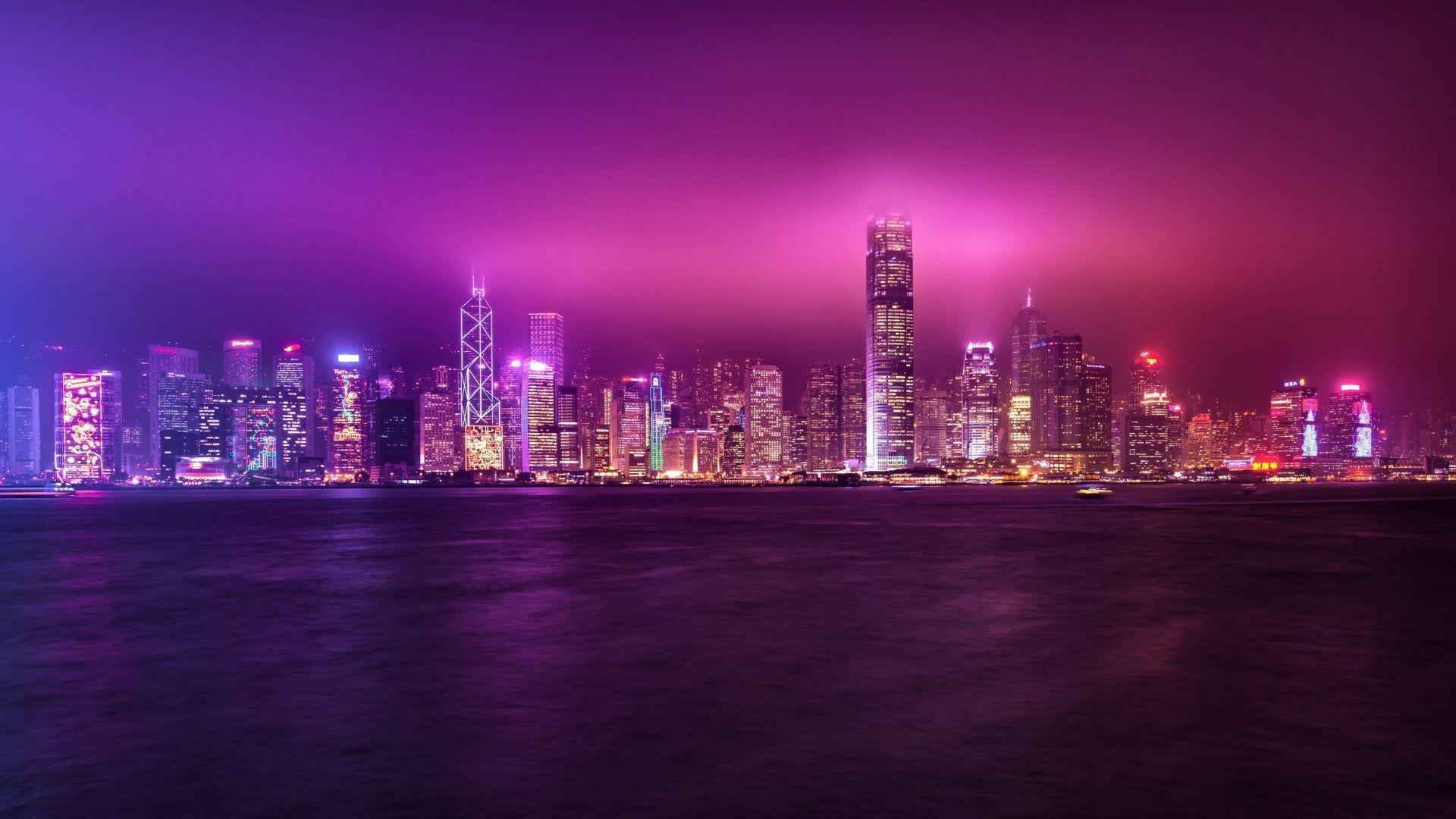 Purple City Wallpapers Top Free Purple City Backgrounds Wallpaperaccess