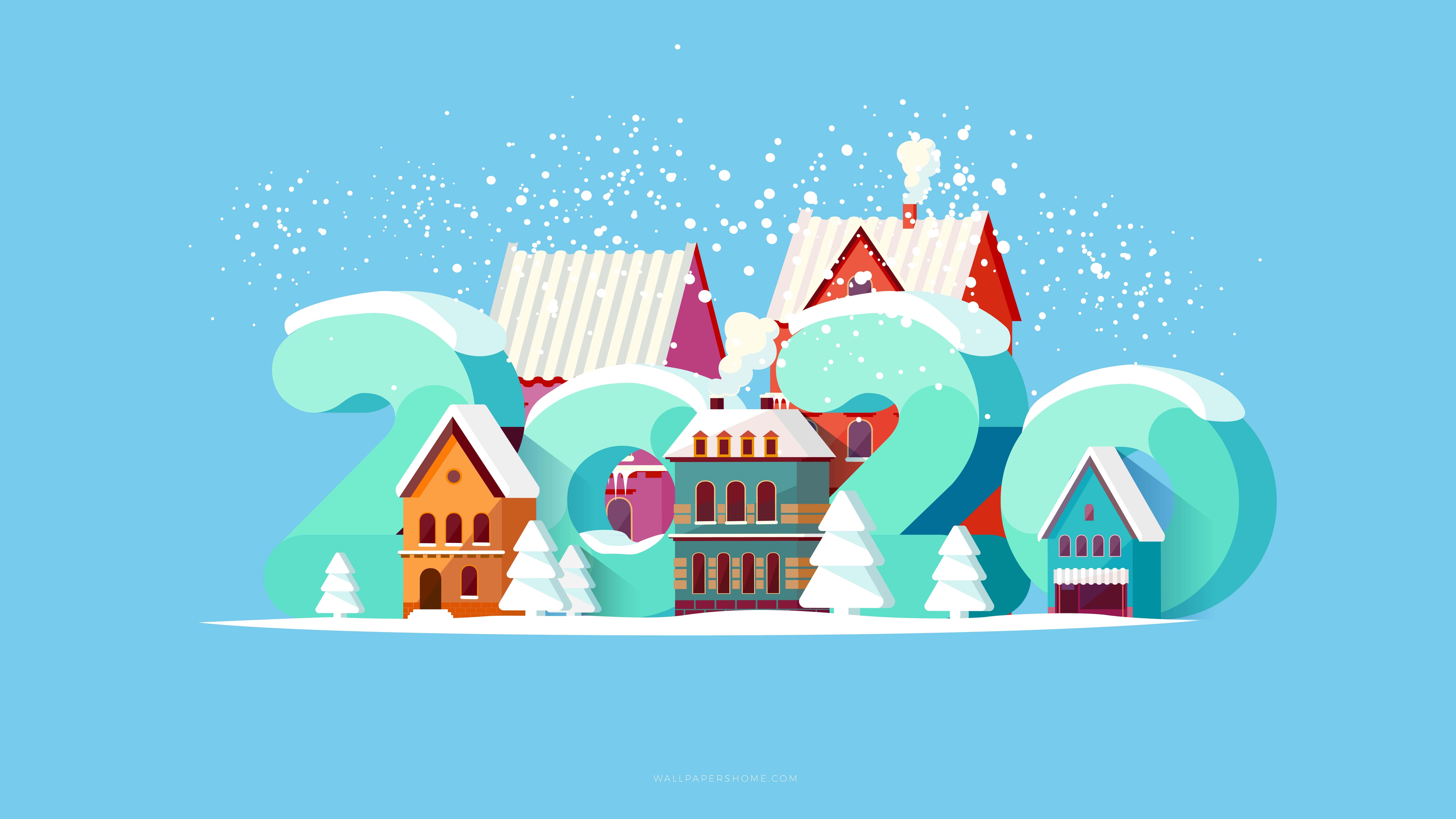 7680x4320 Happy New Year 2020 Greetings Archives New Year 2020 PNG