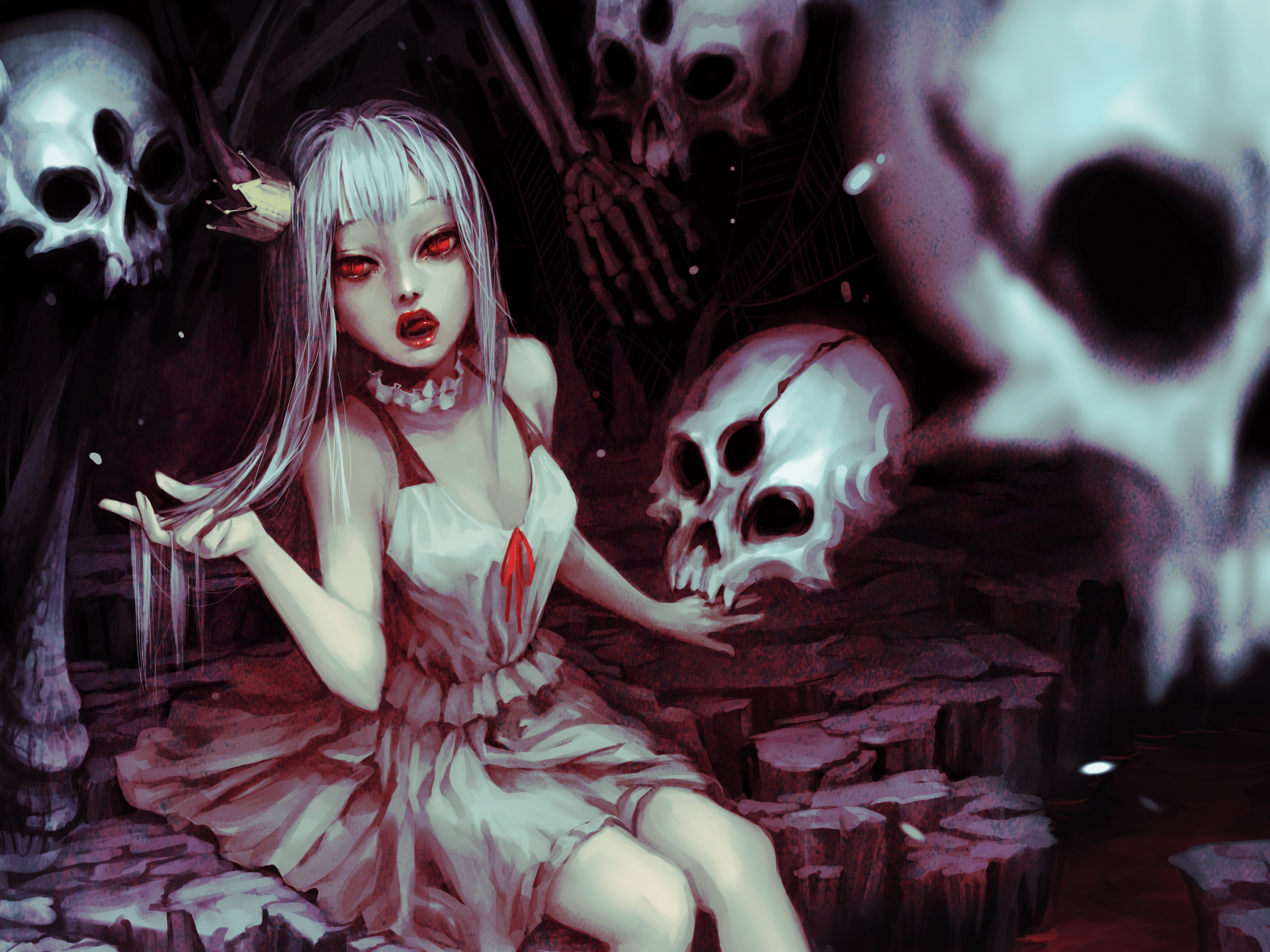 2736x2052 Anime Fantasy Vampire HD Wallpaper. Background Image