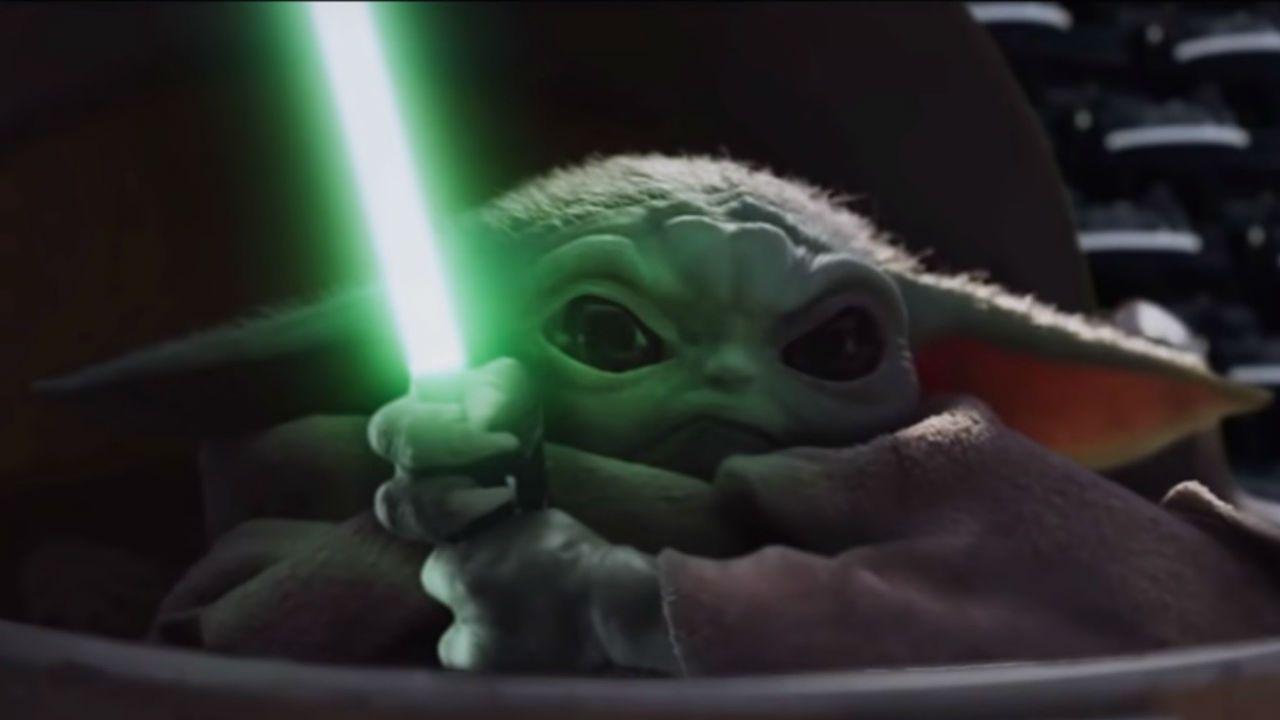 1280x720 Watch Baby Yoda fight Darth Sidious in this hilarious Mandalorian