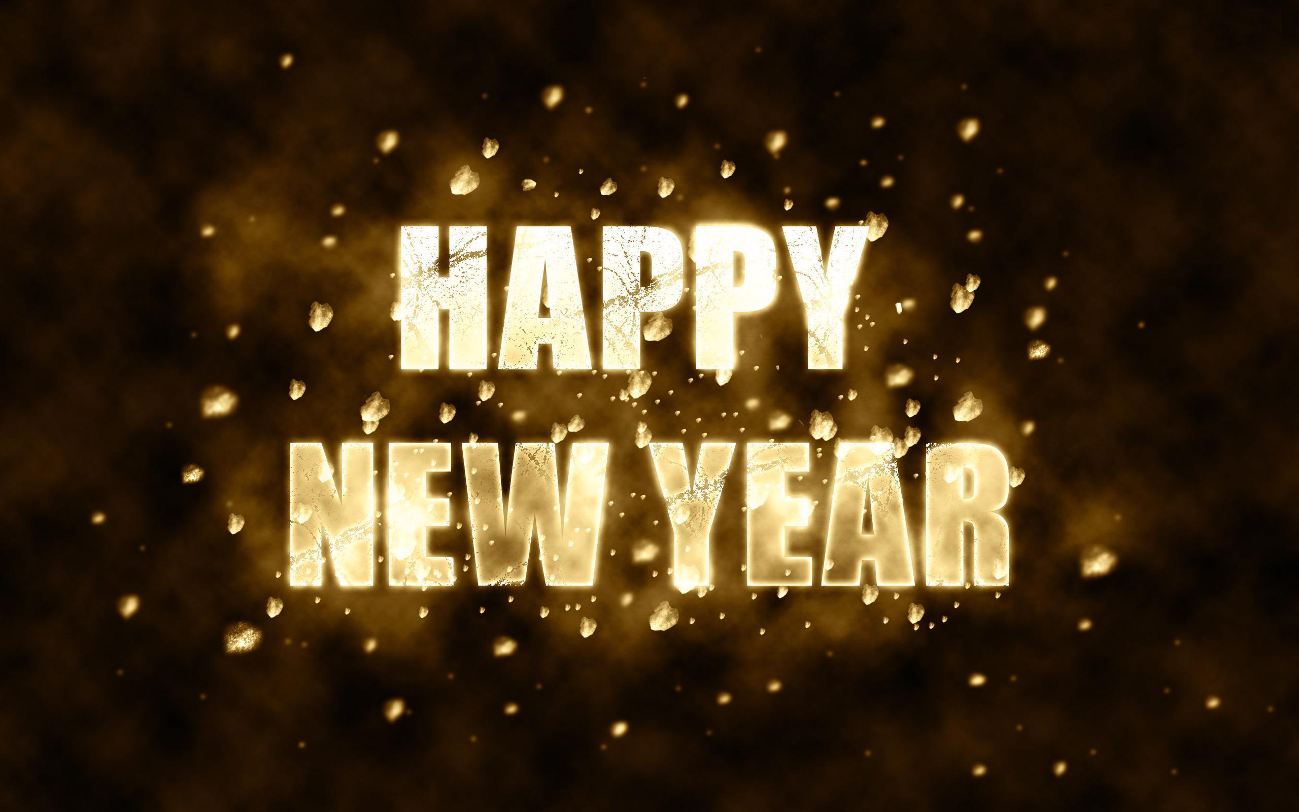 2560x1600 Happy New Year Wishes Message Download HD Desktop Wallpaper