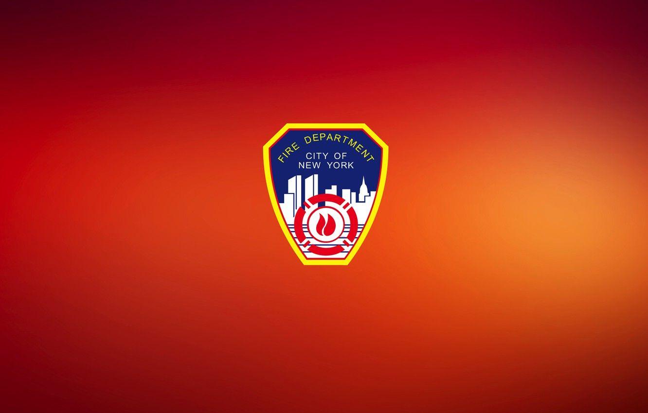 1332x850 Wallpaper RED, SHIELD, LOGO, FDNY image for desktop