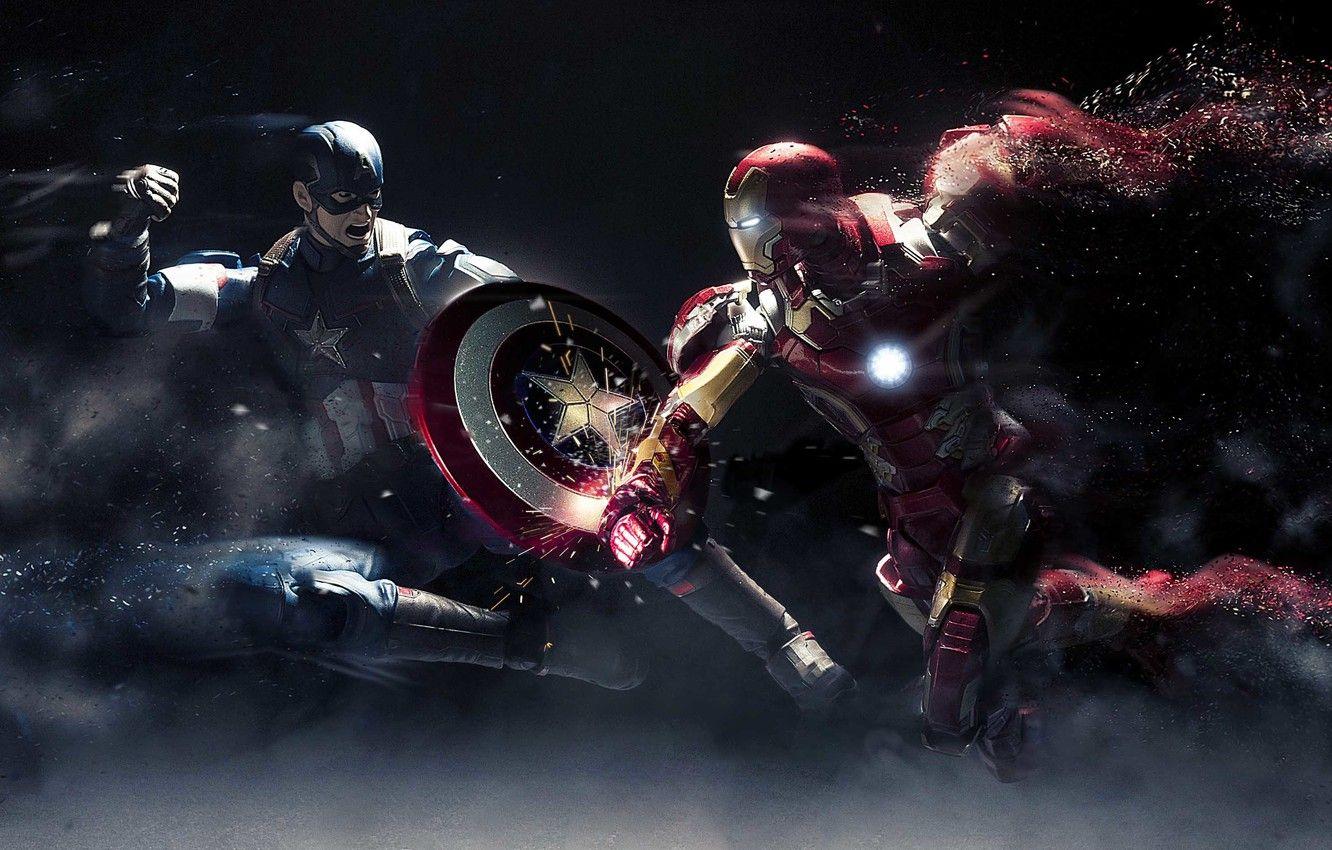 1332x850 Wallpaper toys, combat, Iron Man, Captain America, Civil War image for desktop, section фильмы