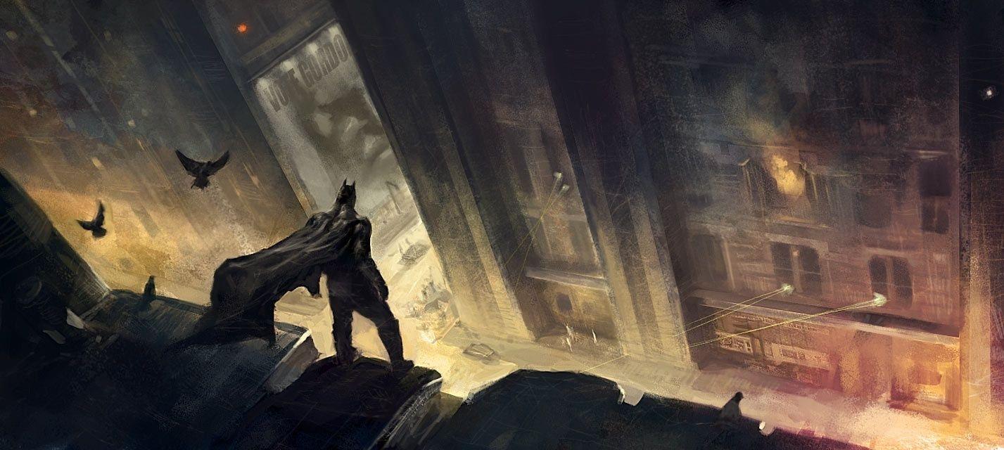 1427x640 Batman Arkham City image Concept Art HD wallpaper and background