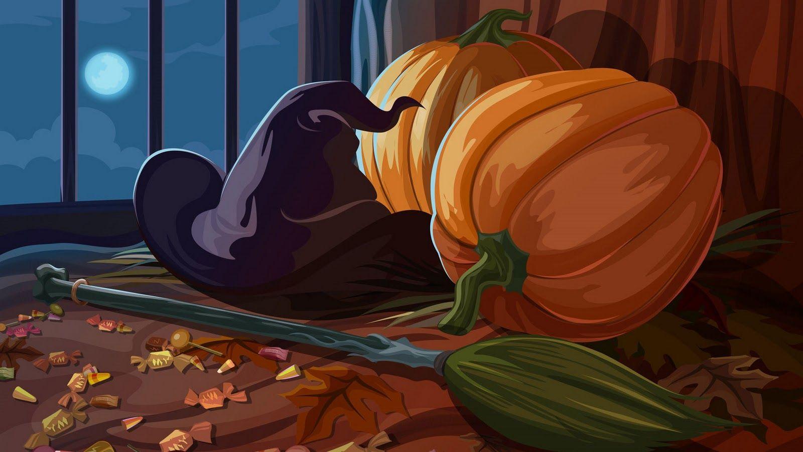 1600x900 Cute Halloween Wallpaper Pc, HD Wallpaper & background