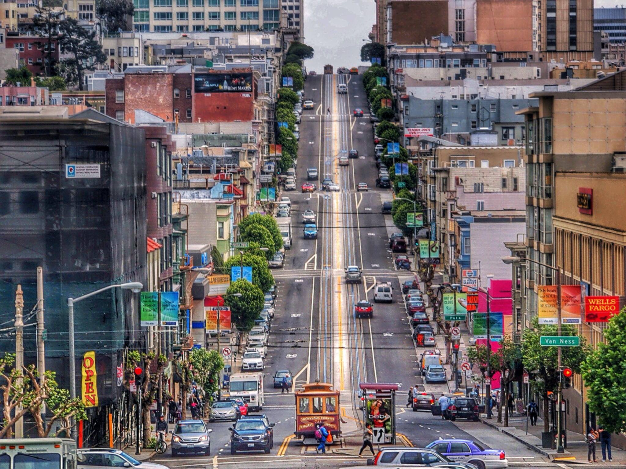 San. Сан-Франциско (Калифорния). Сан Франсиско. San Francisco город. Центральная улица Сан Франциско.