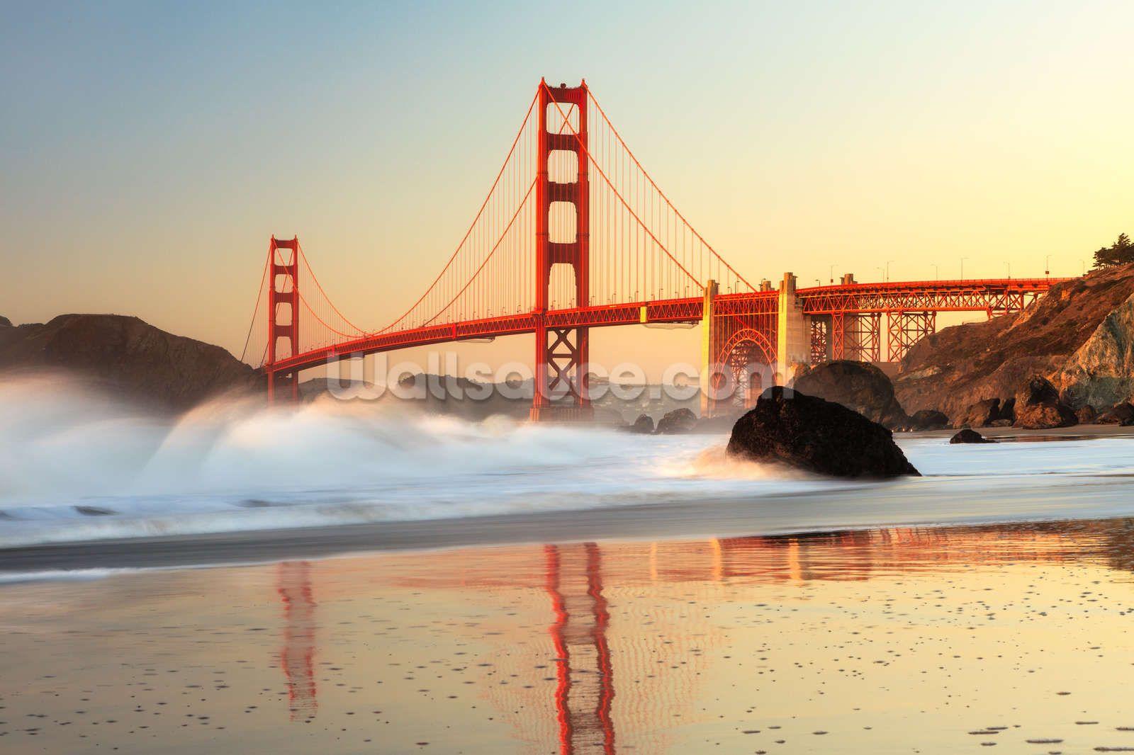 1600x1066 Golden Gate Sunrise Hình nền Bức tranh tường