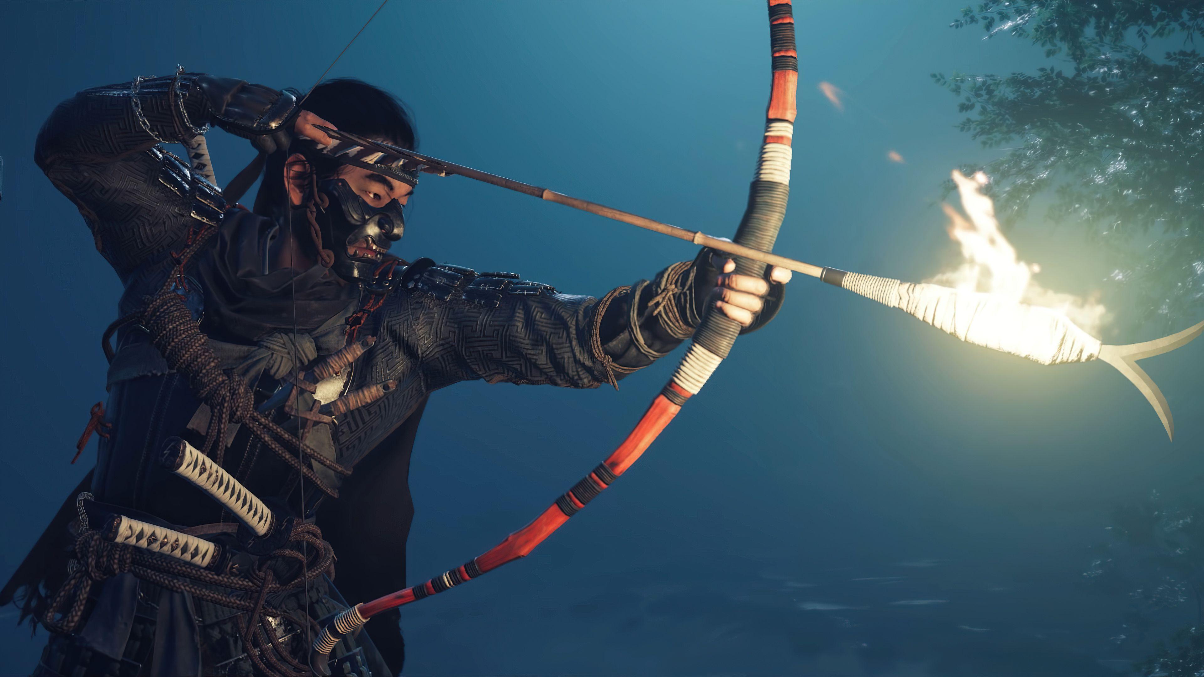 3840x2160 Samurai Archer Ghost of Tsushima Wallpaper, HD Games 4K
