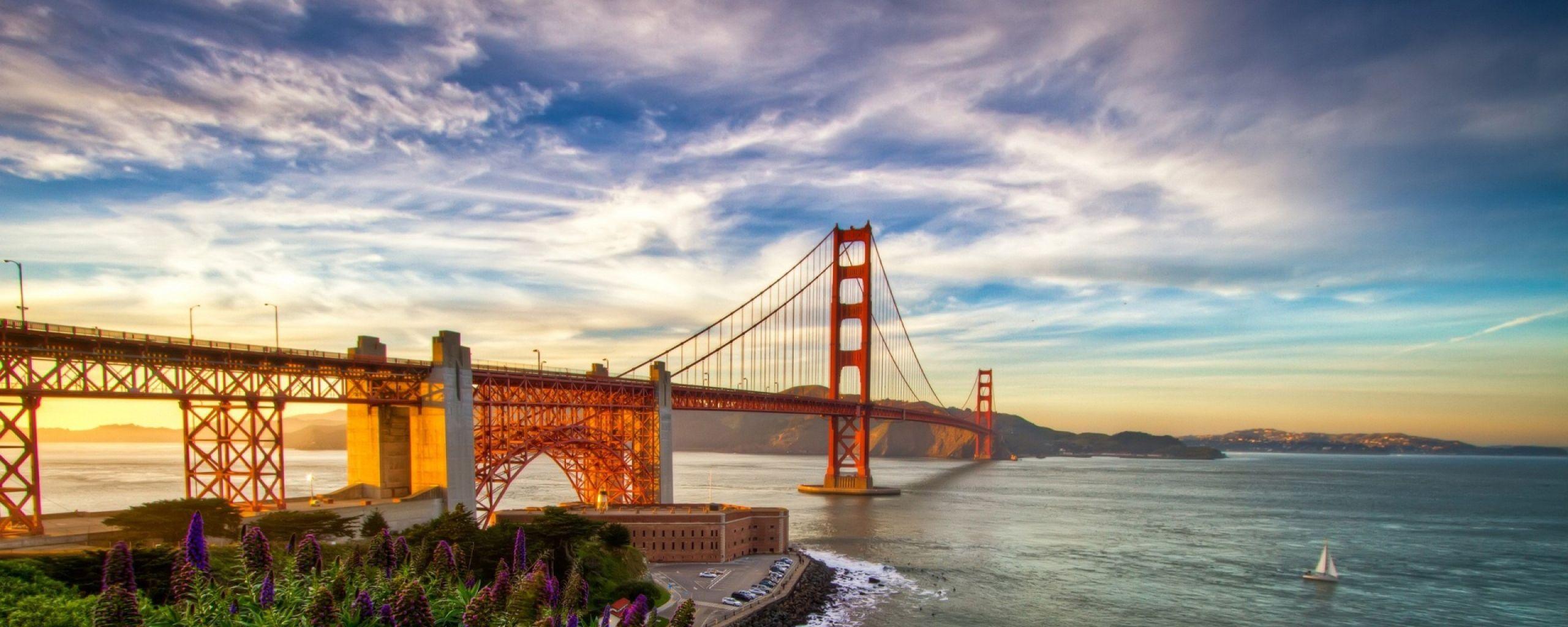 2560x1024 San Francisco Bridge hình nền