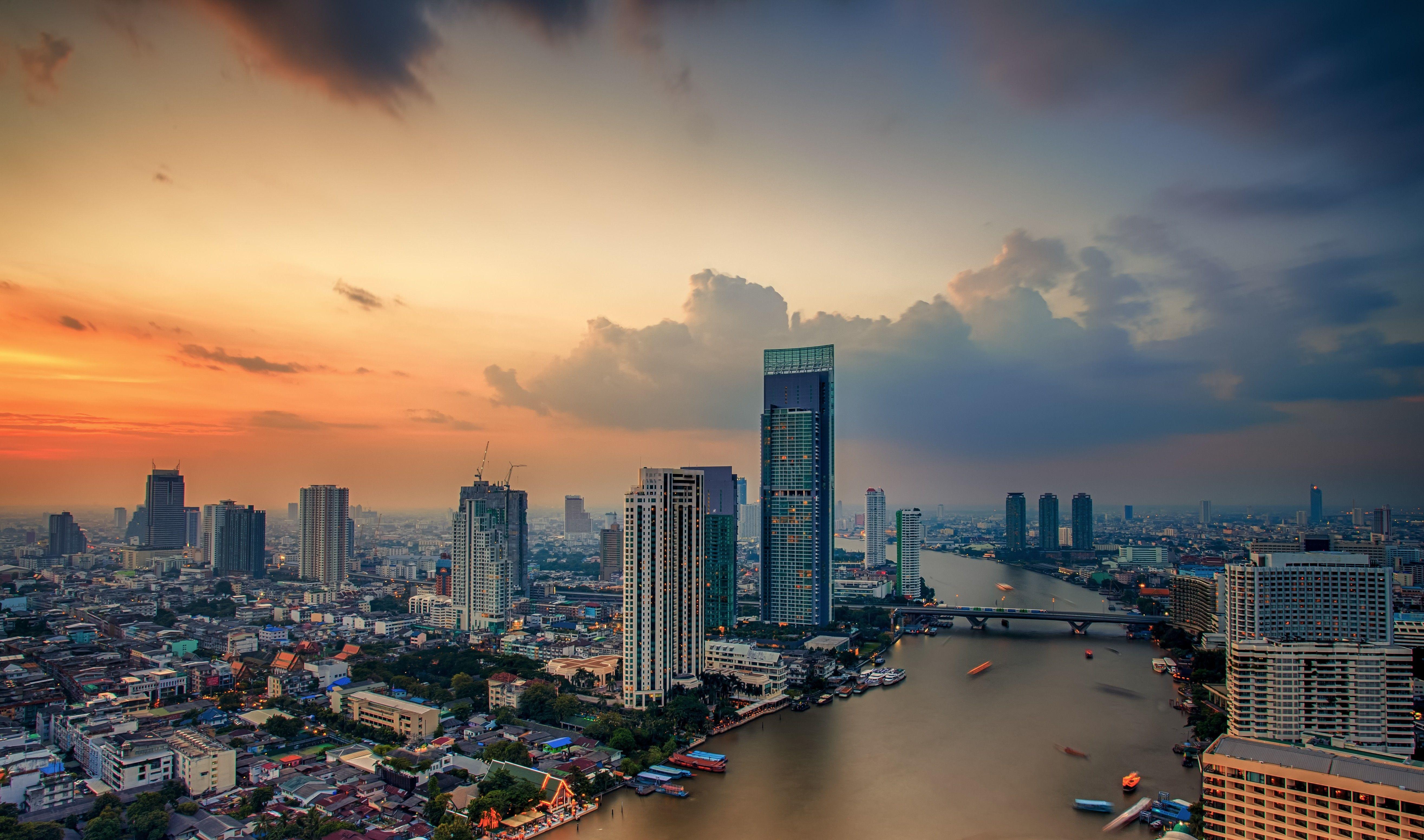 5260x3104 Perspective, Thailand, Thai, Bangkok, City, River